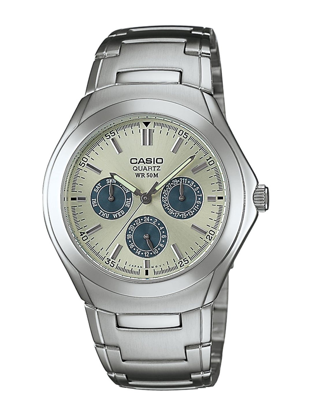 Casio Enticer Men Silver Analogue Watches (A221) MTP-1247D-9AVDF