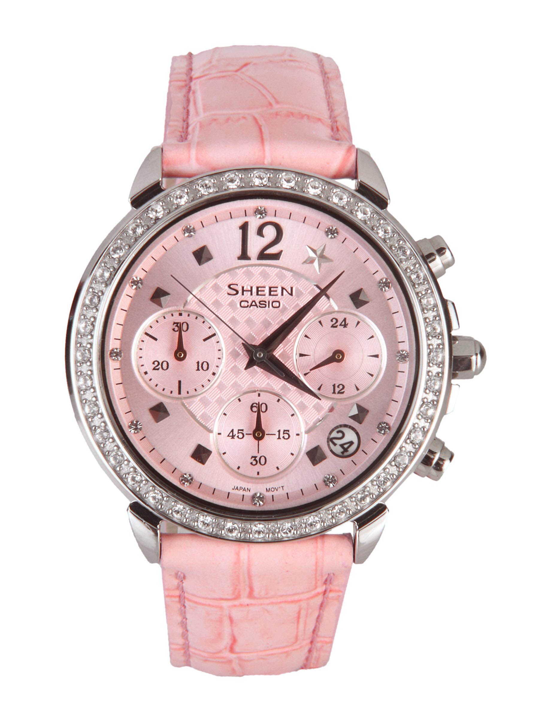 CASIO Sheen Women Pink Dial Chronograph Watch SX005 SHN-5015L-4ADR