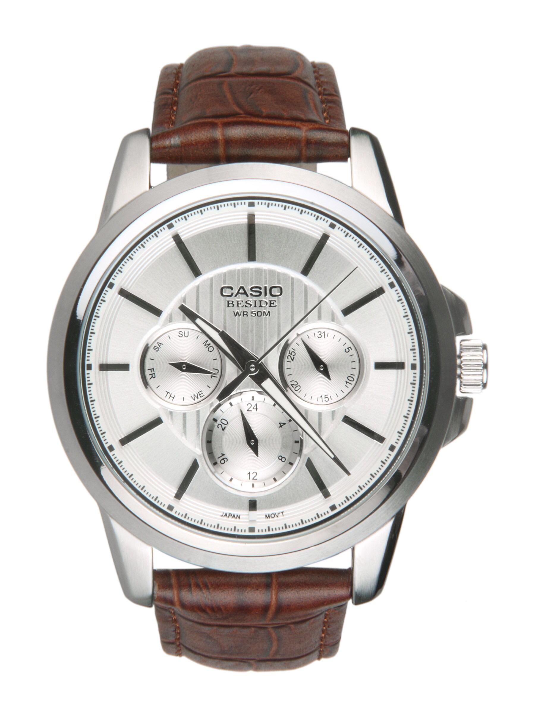 CASIO ENTICER Men Steel-Toned Analogue Watch BS121