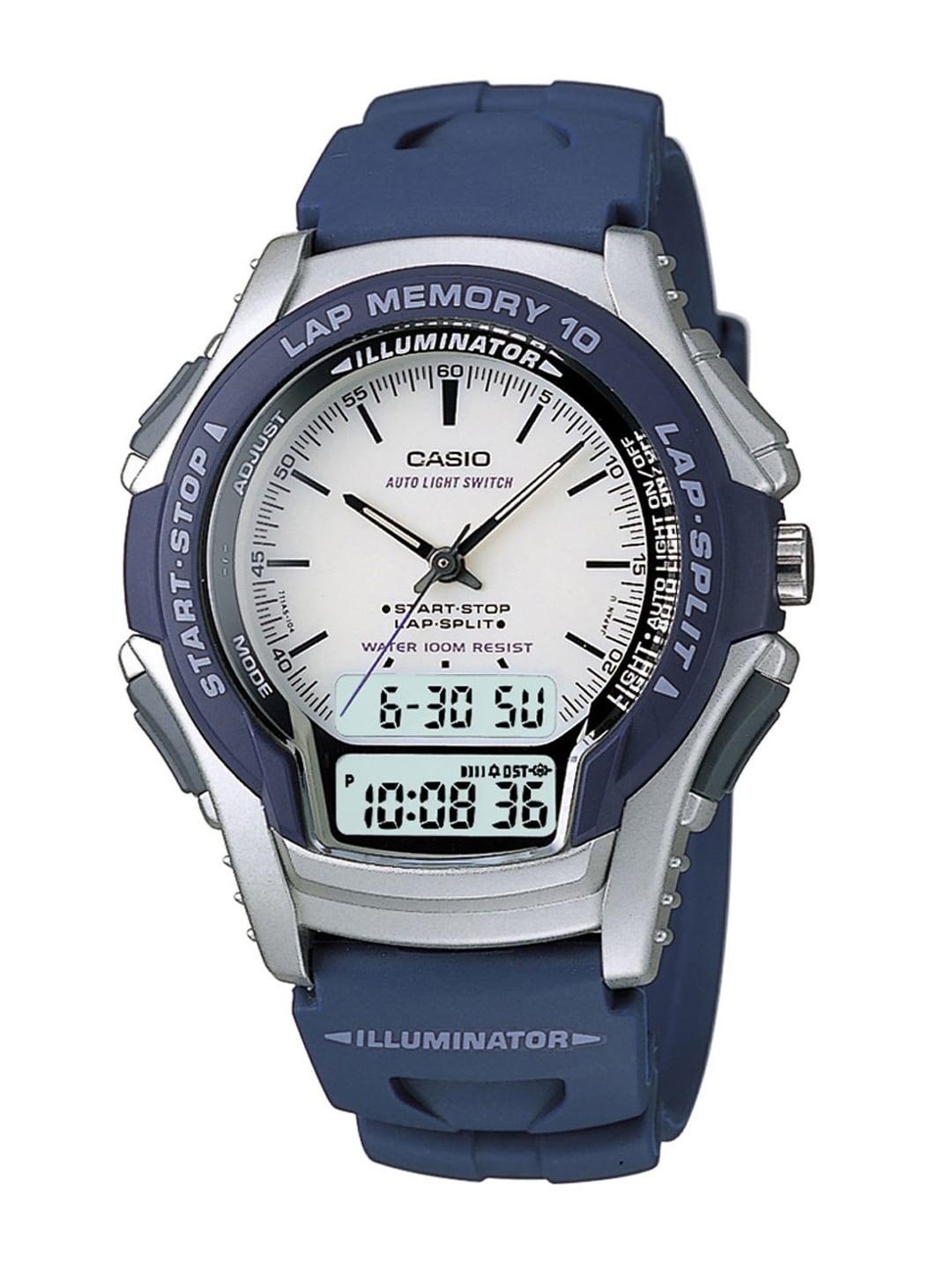 CASIO Unisex Combination Unisex Blue Analogue & Digital Watch AD140