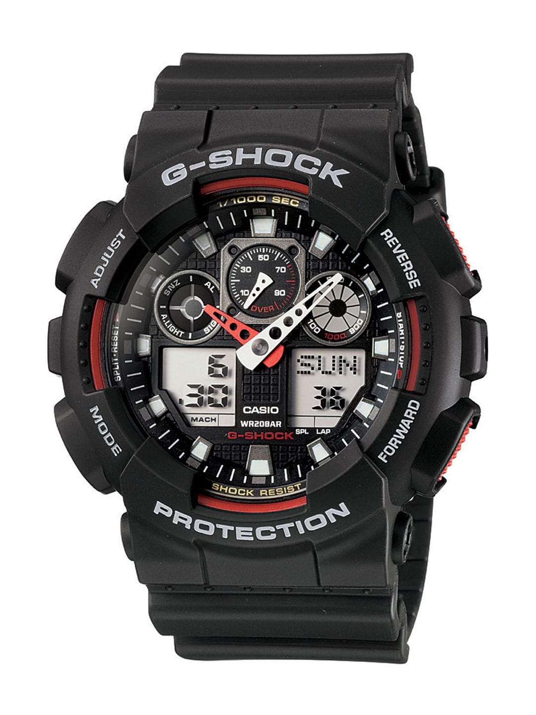 CASIO G-Shock Men Black Analogue-Digital Watch GA-100-1A4DR G272