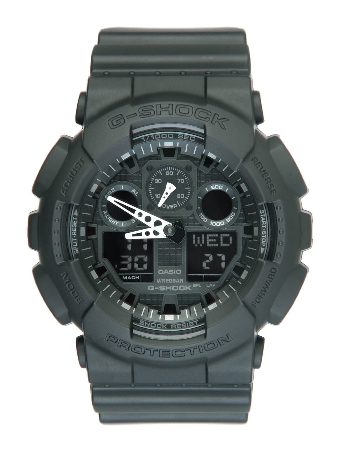 CASIO G-Shock Men Black Analogue & Digital Watch GA-100-1A1DR G270