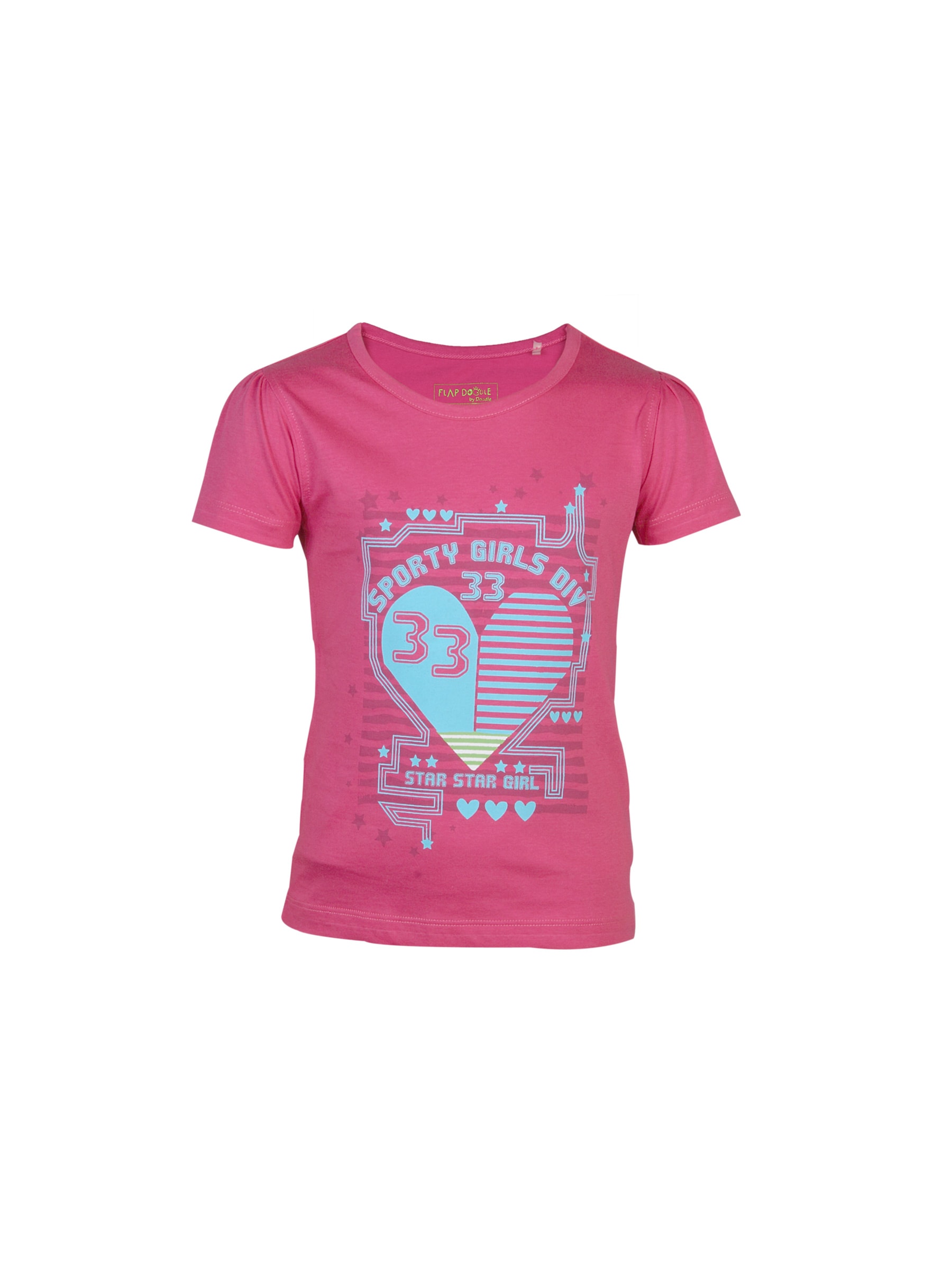 Doodle Sporty Girl dark Pink Tshirts