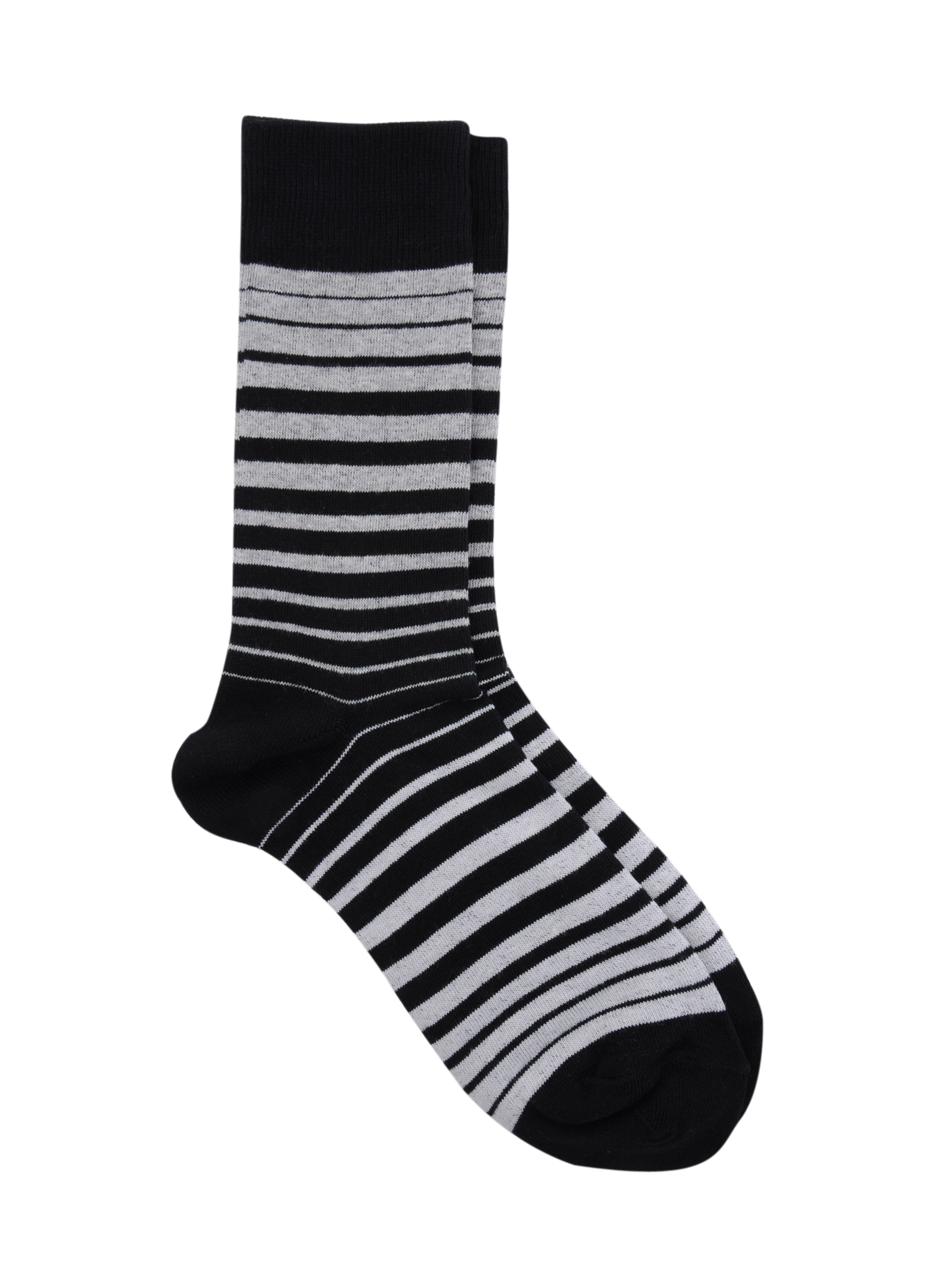Reid & Taylor Men Stripes Black Socks