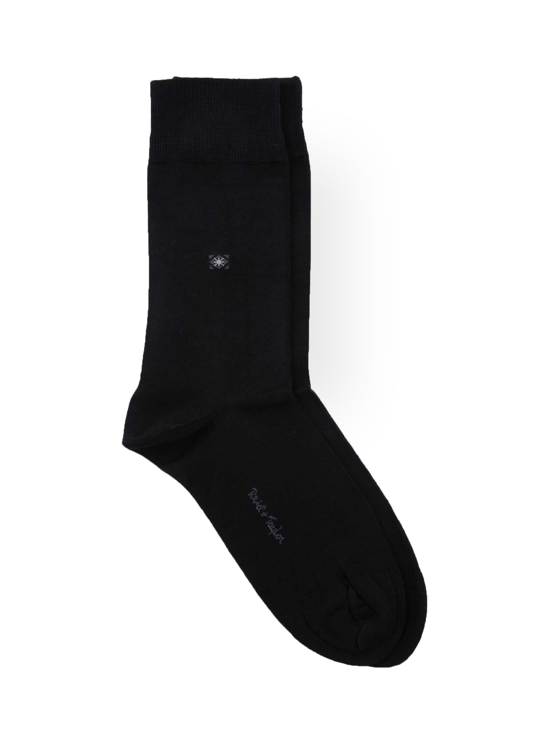 Reid & Taylor Men Solid Black Socks