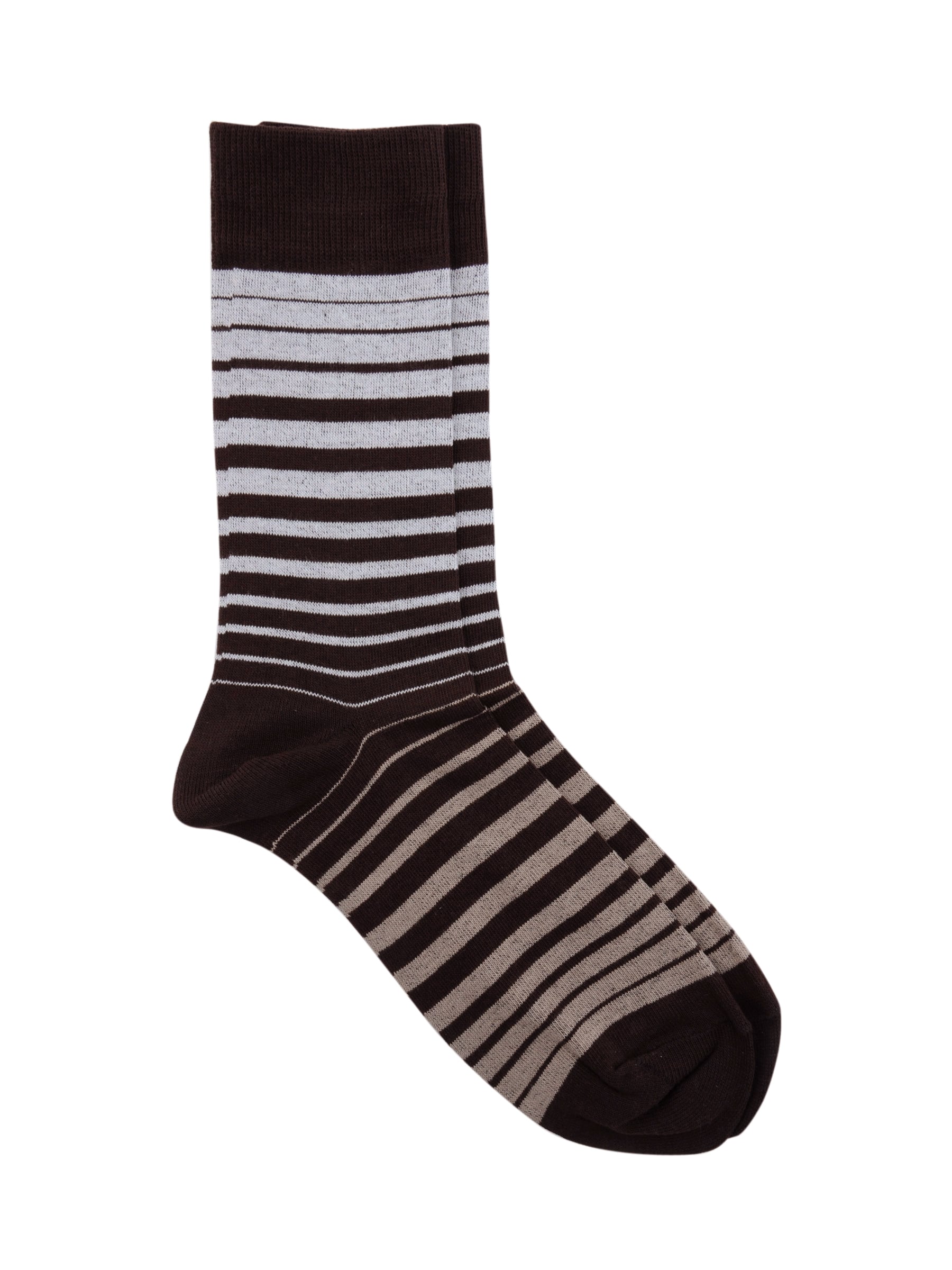 Reid & Taylor Men Stripes Brown Socks