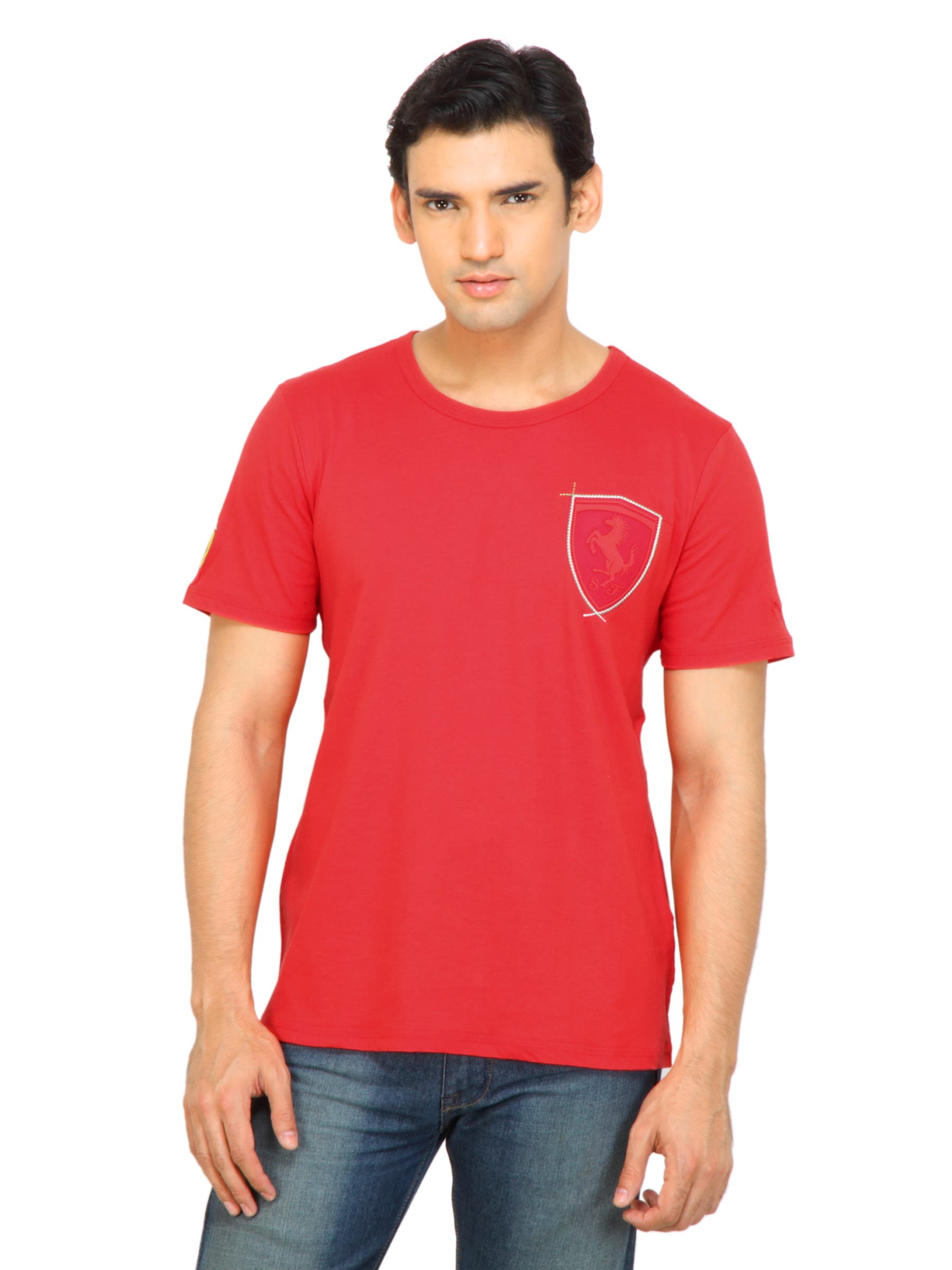 Puma Men Ferrari Logo Tee II Red Tshirt