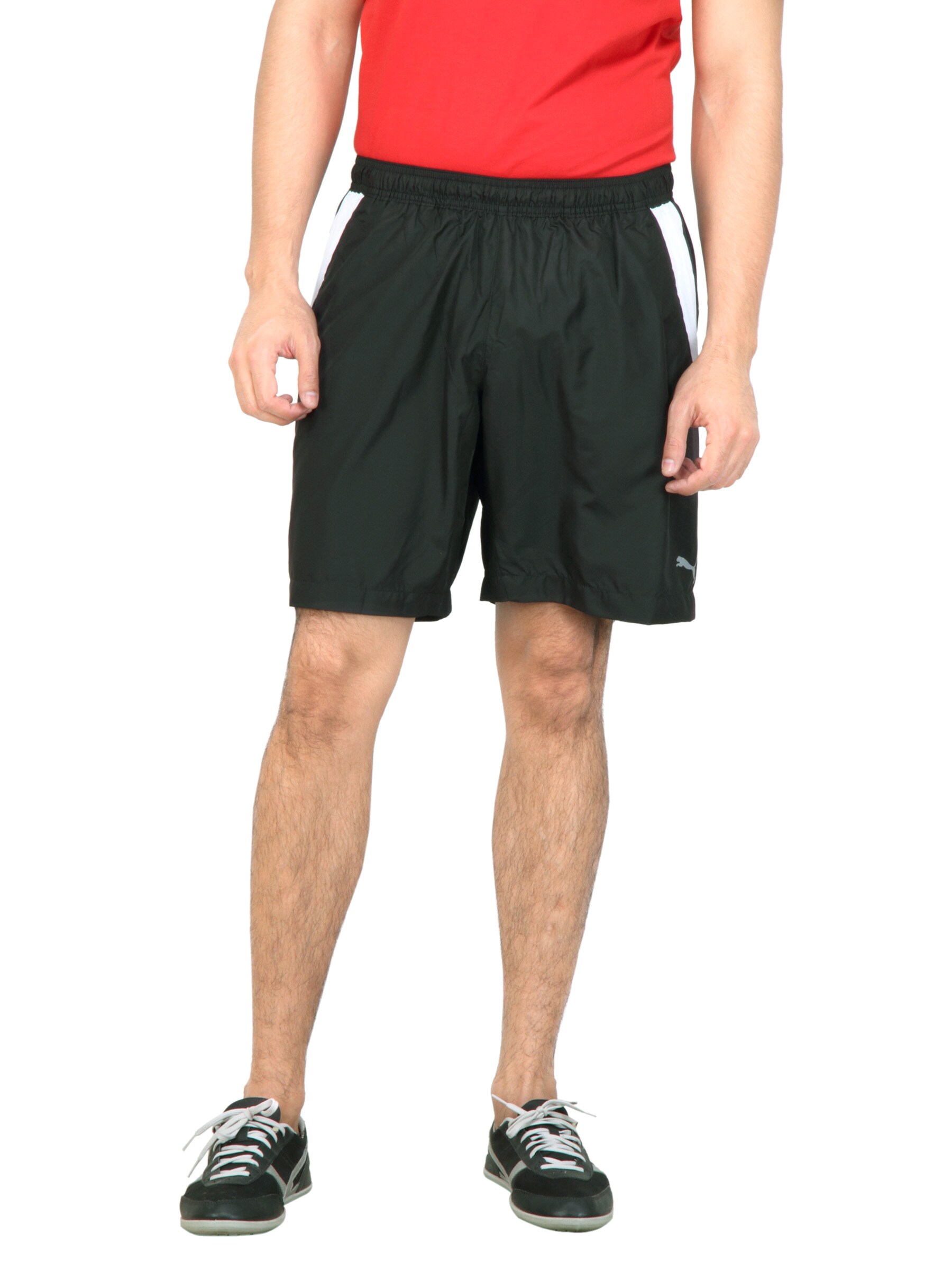 Puma Men Solid Black Shorts