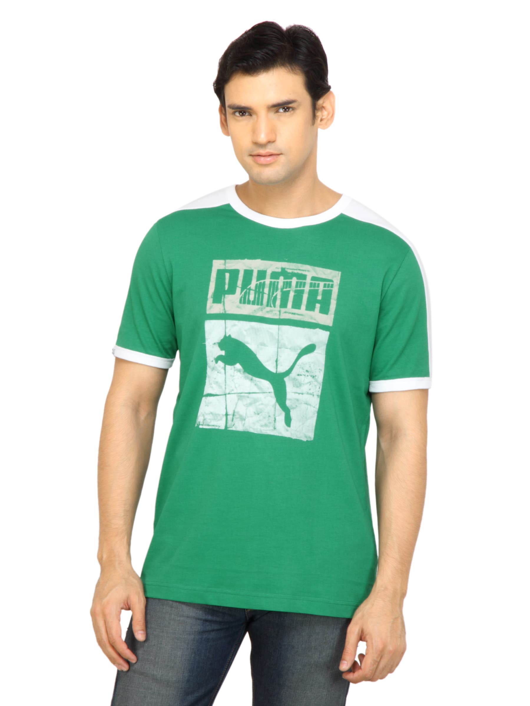 Puma Men Heroes T7 Green Tshirt