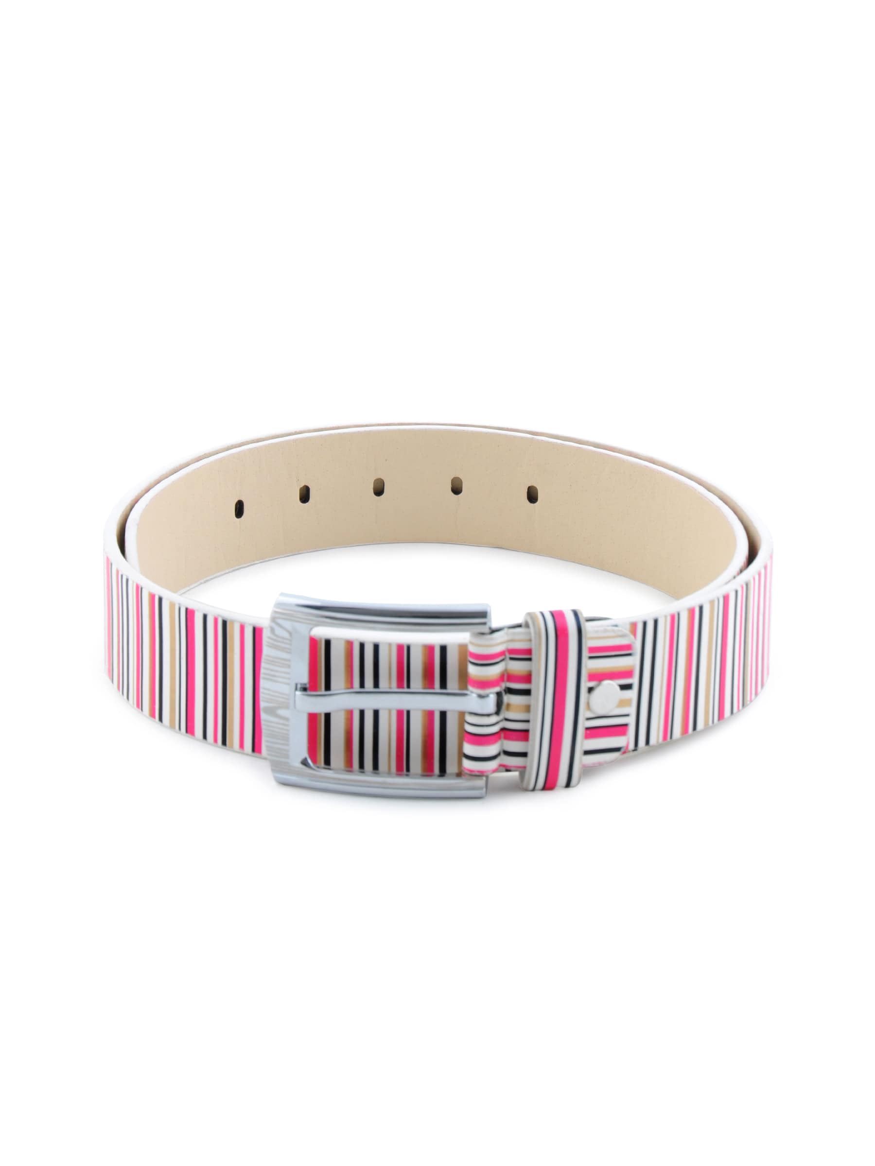 Lino Perros Women Stripes Pink Belt