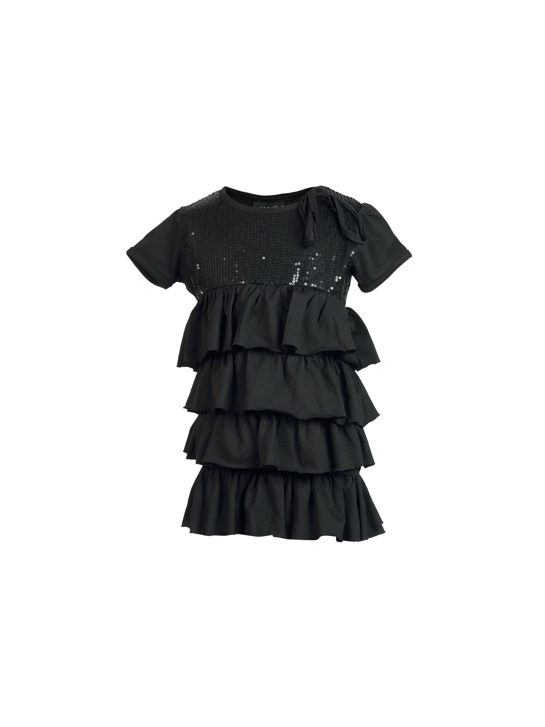 Doodle Kids Girls Black Layer Top