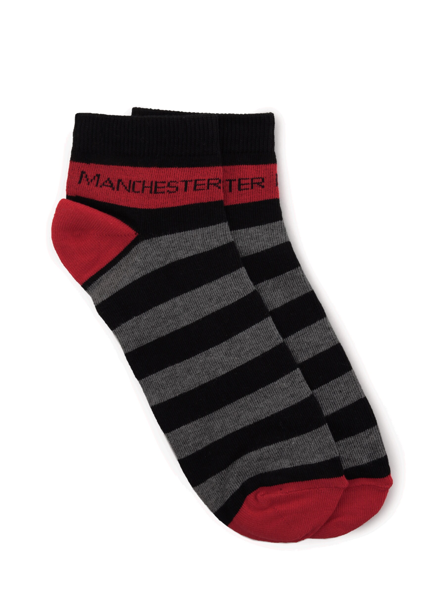 Manchester United Men Stripes Black Socks