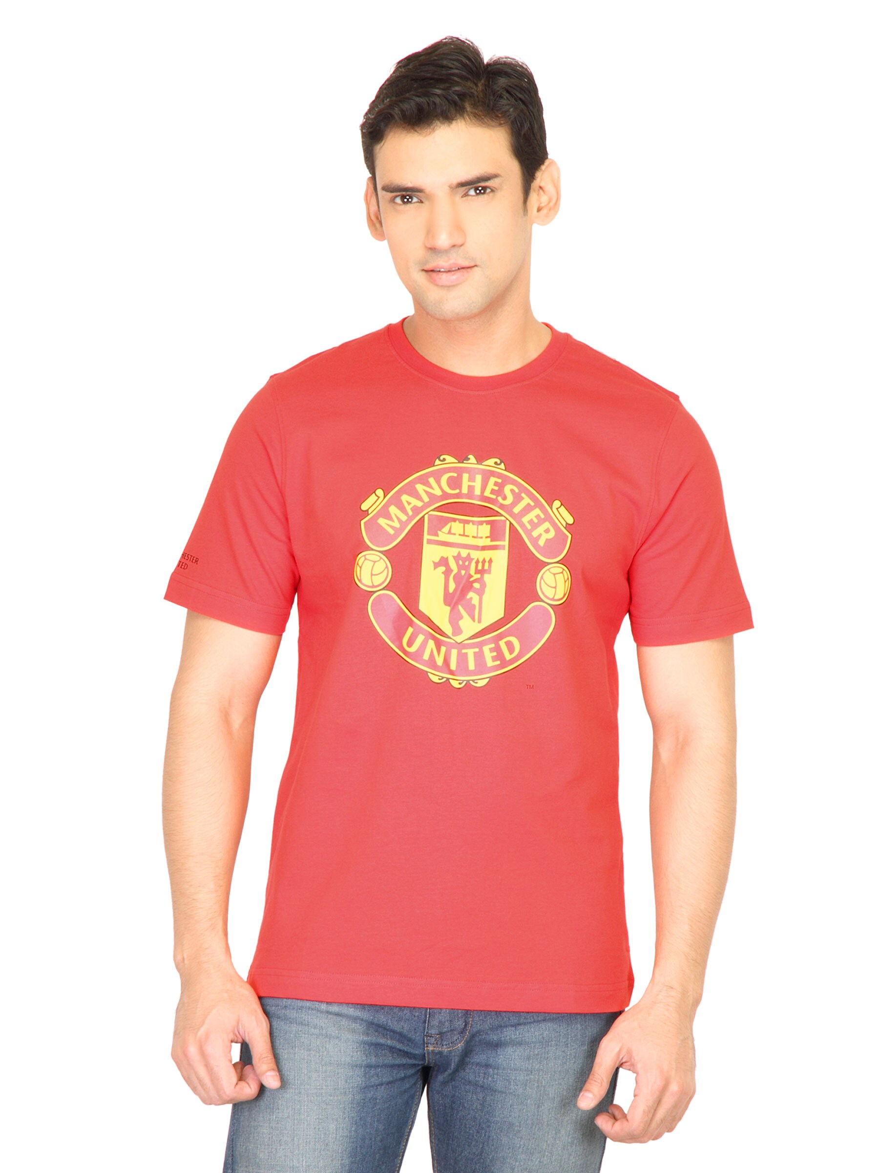 Manchester United Men Printed Red Tshirt