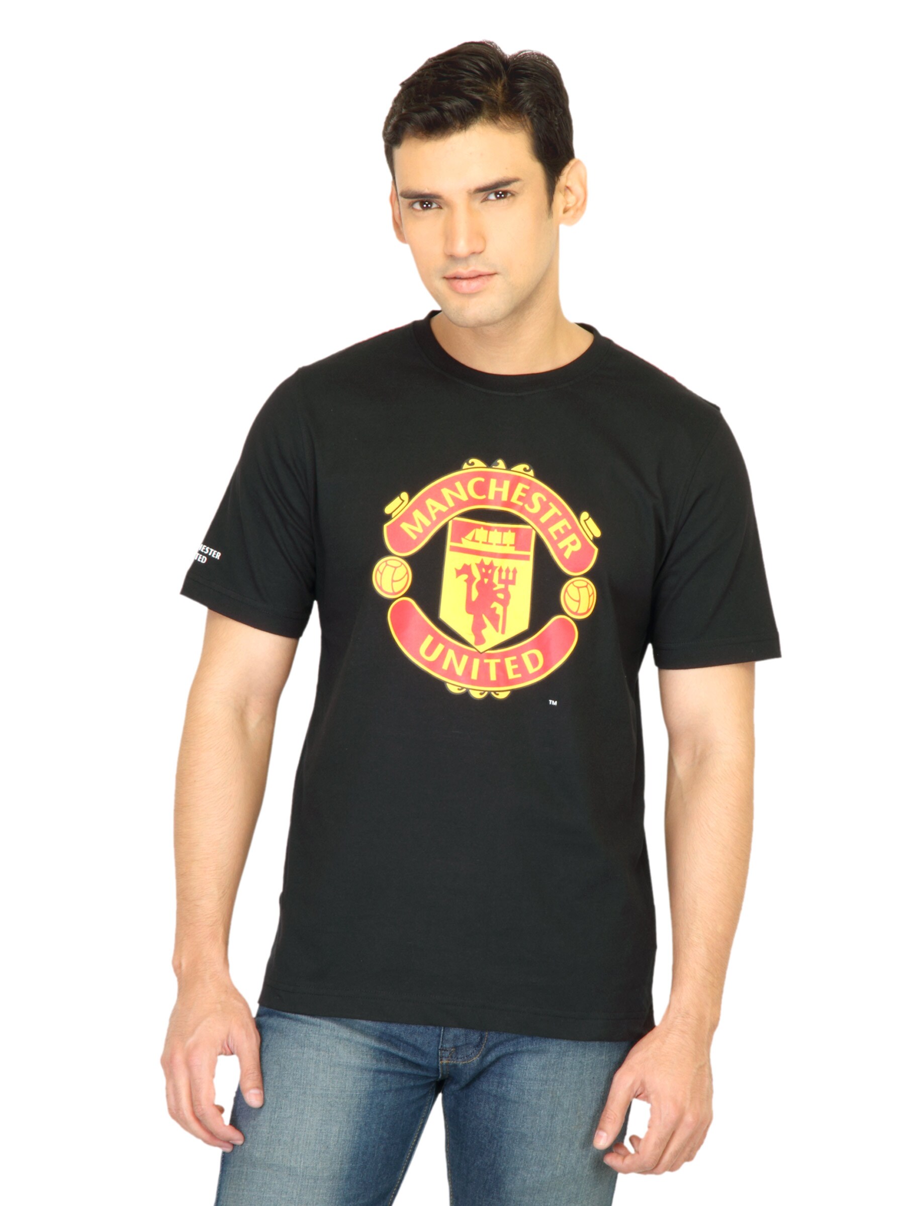 Manchester United Men Printed Black Tshirt