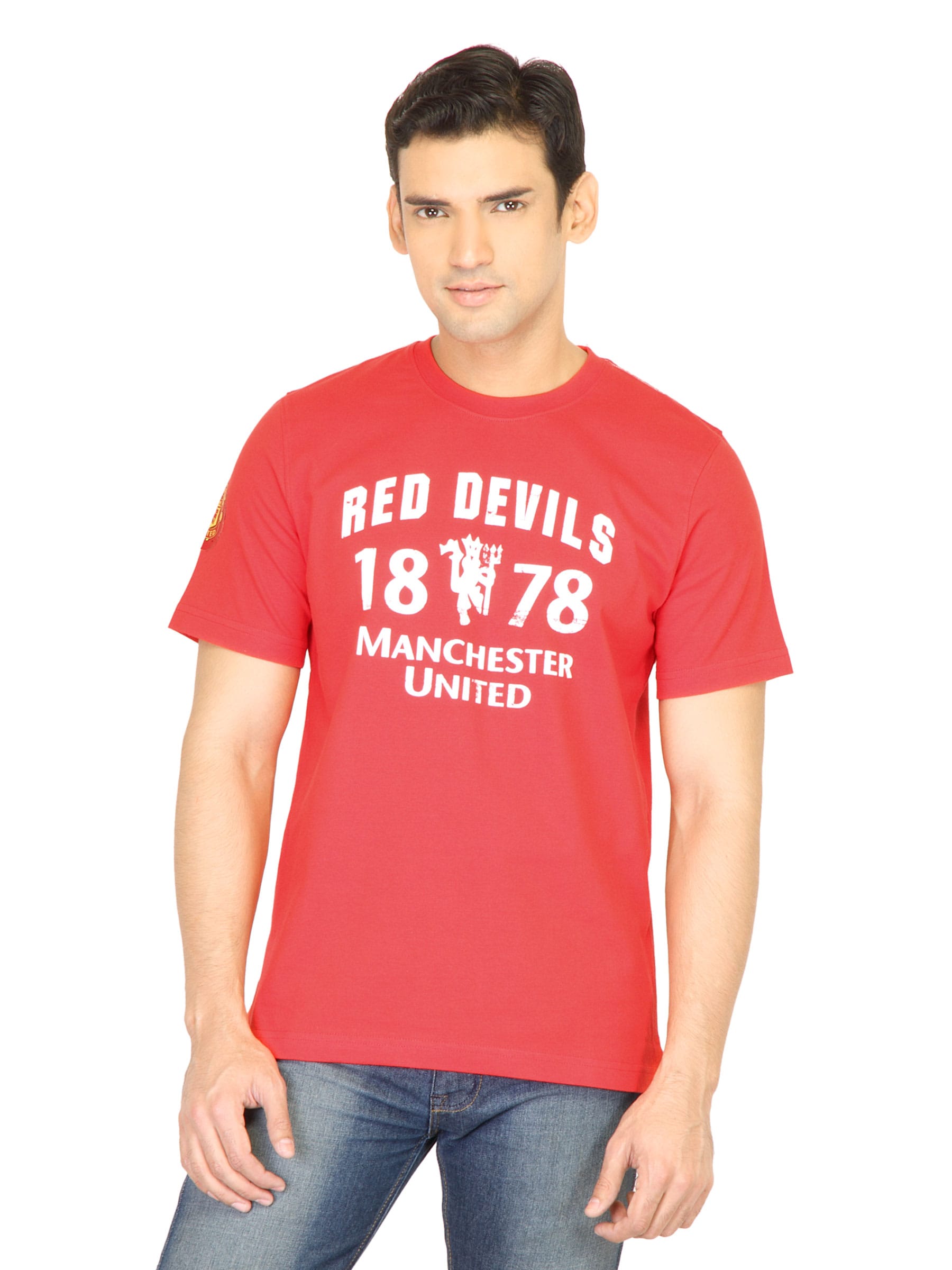 Manchester United Men Printed Red Tshirt