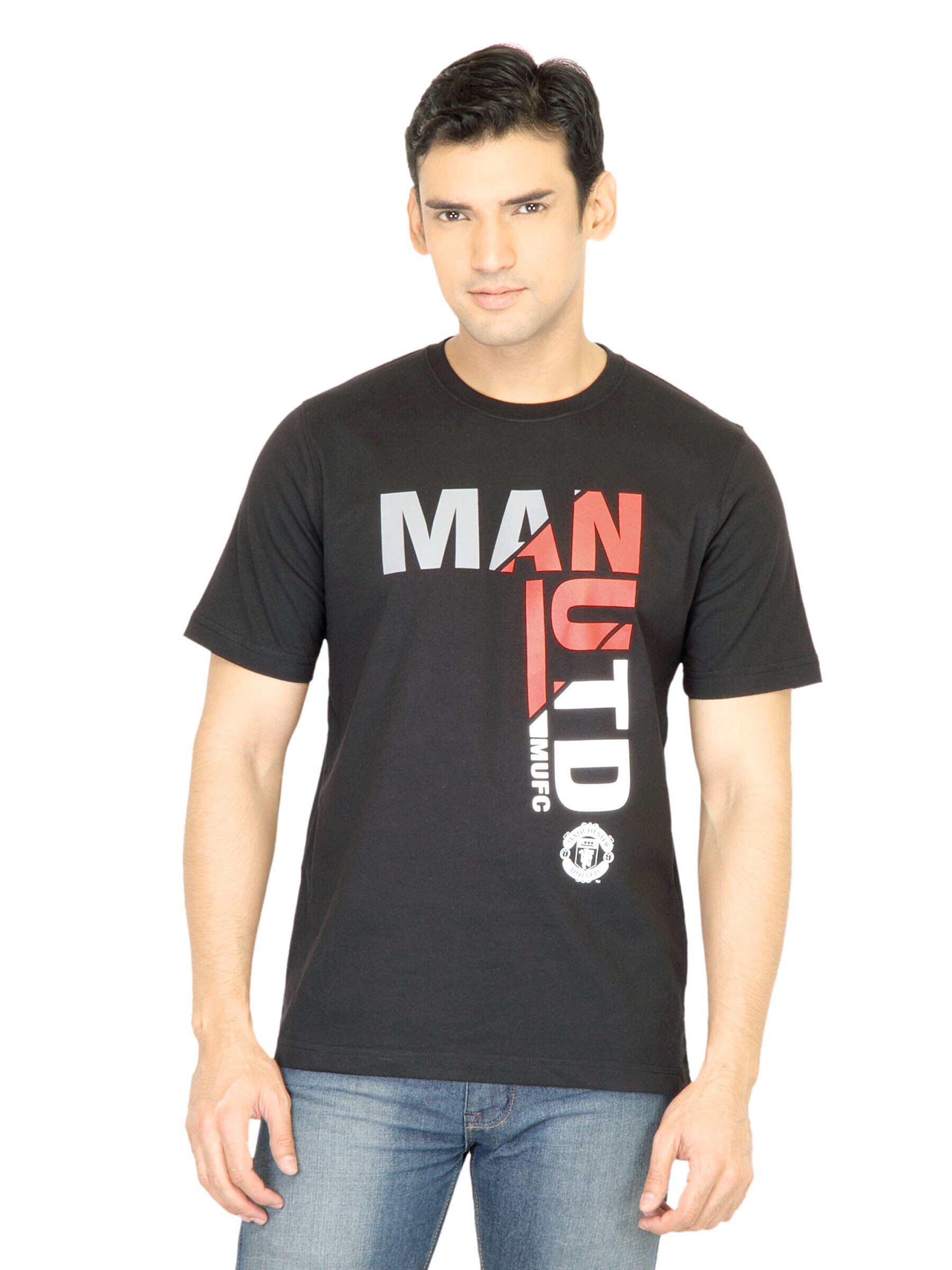 Manchester United Men Printed Black Tshirt