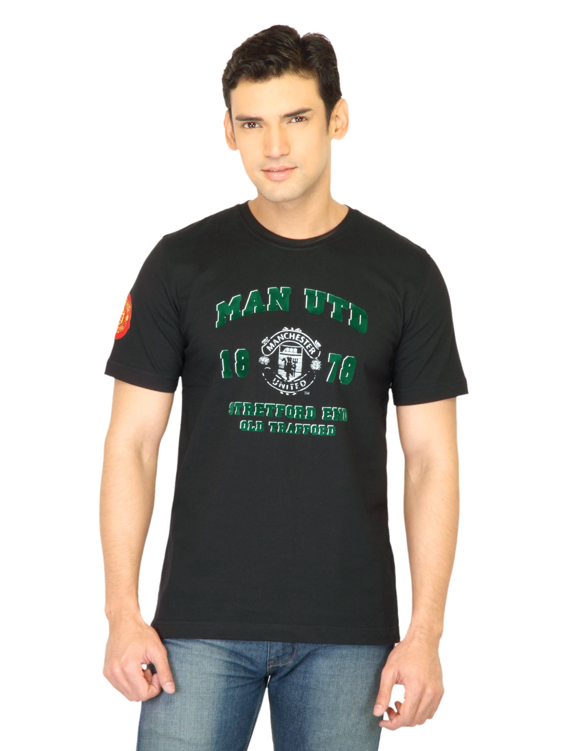 Manchester United Men Printed Black Tshirt