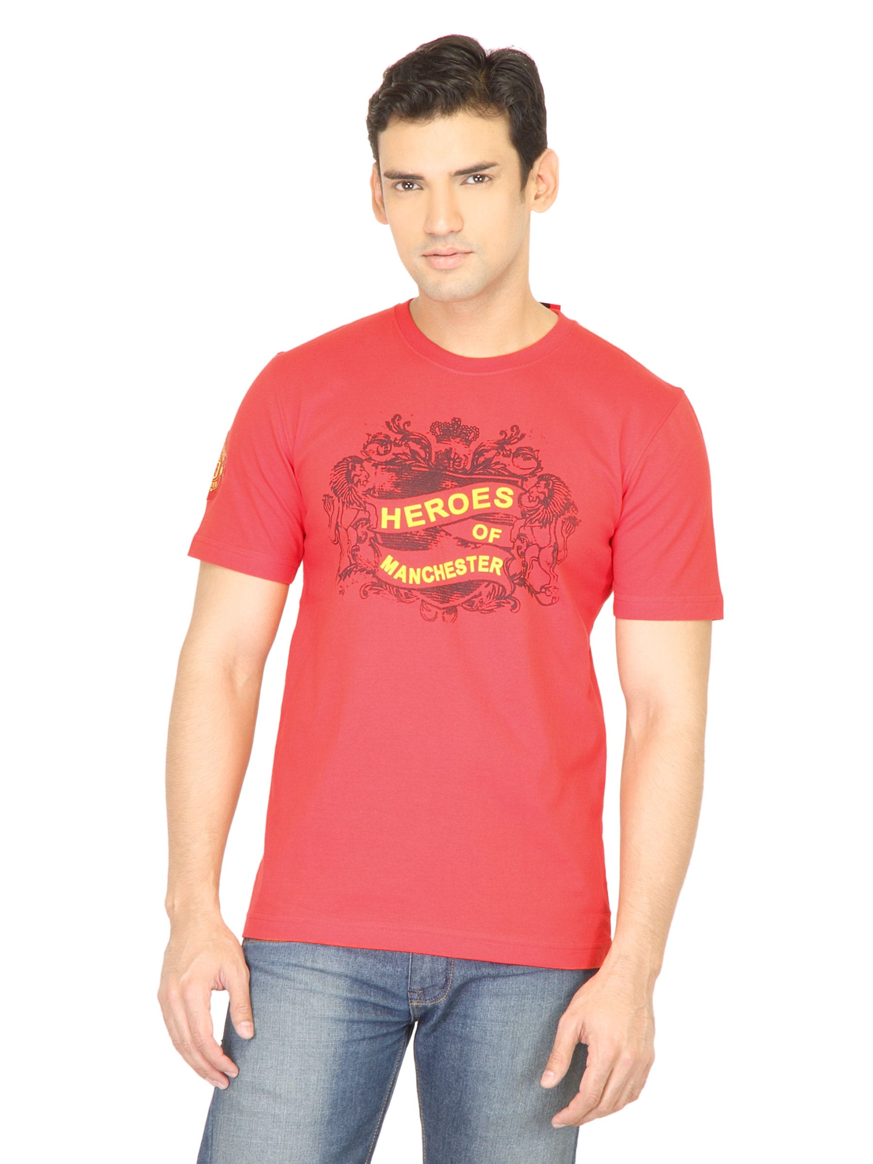 Manchester United Men Printed Red Tshirt