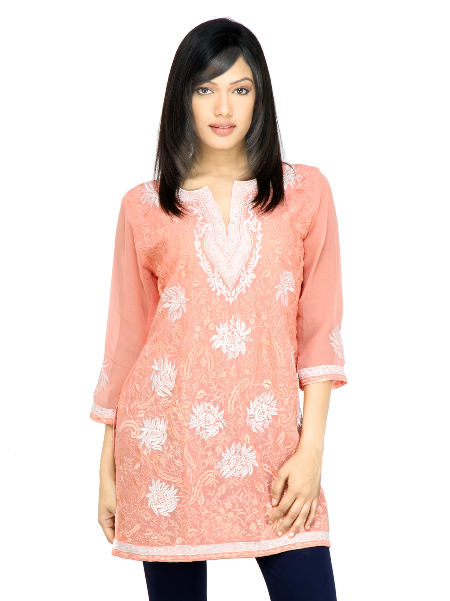 Aneri Women Roshan Peach Kurta