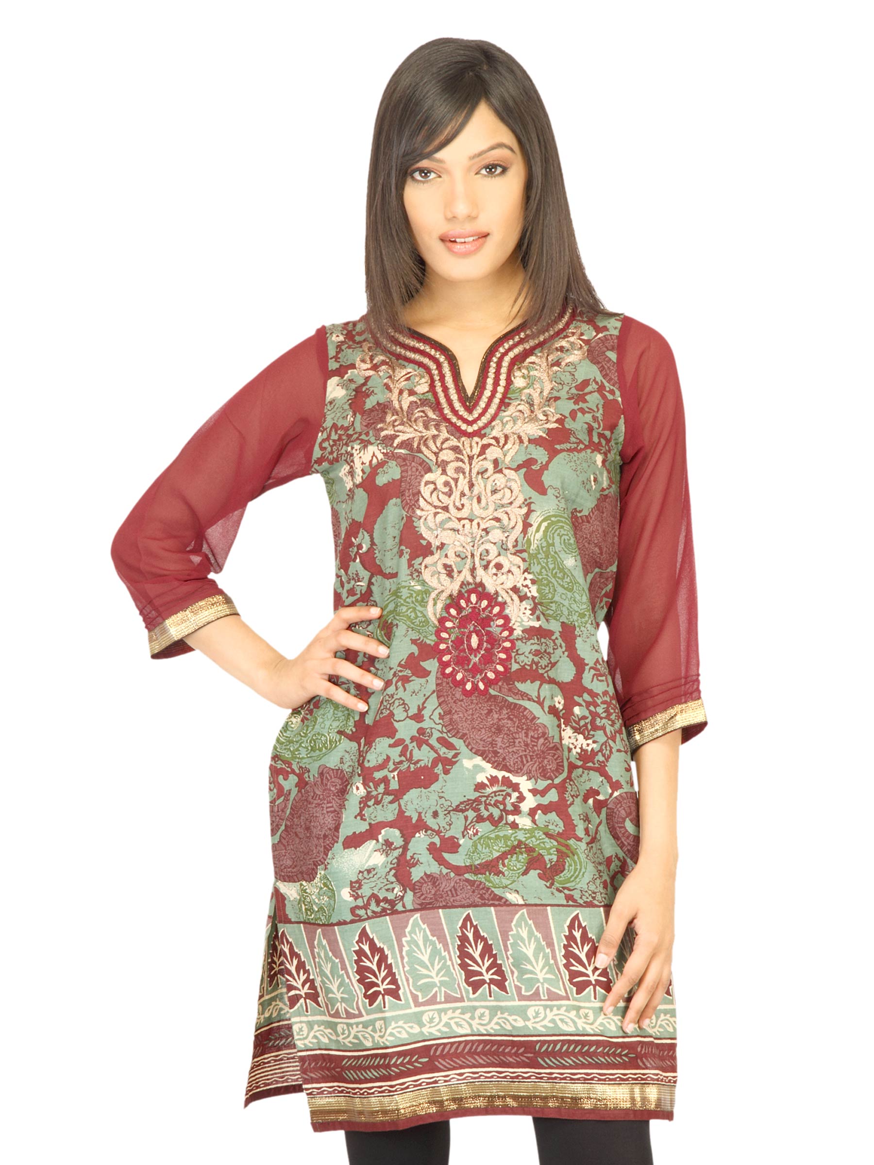 Aneri Women Basanti Maroon Kurta