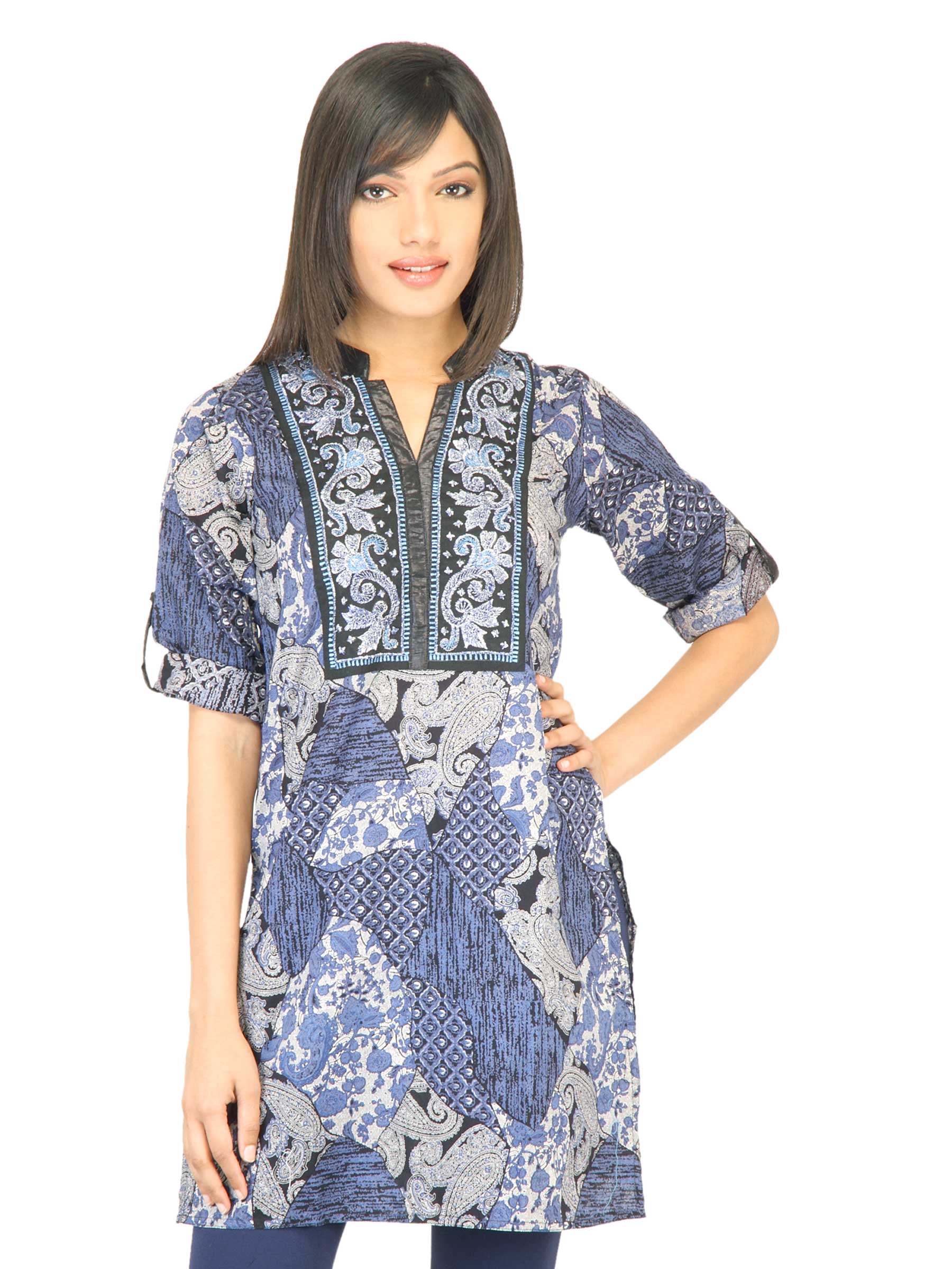 Aneri Women Zubeda Blue Kurta