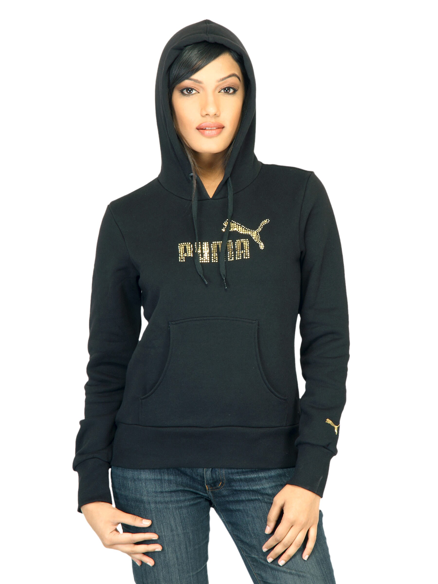 Puma Women Black Sweatshirt