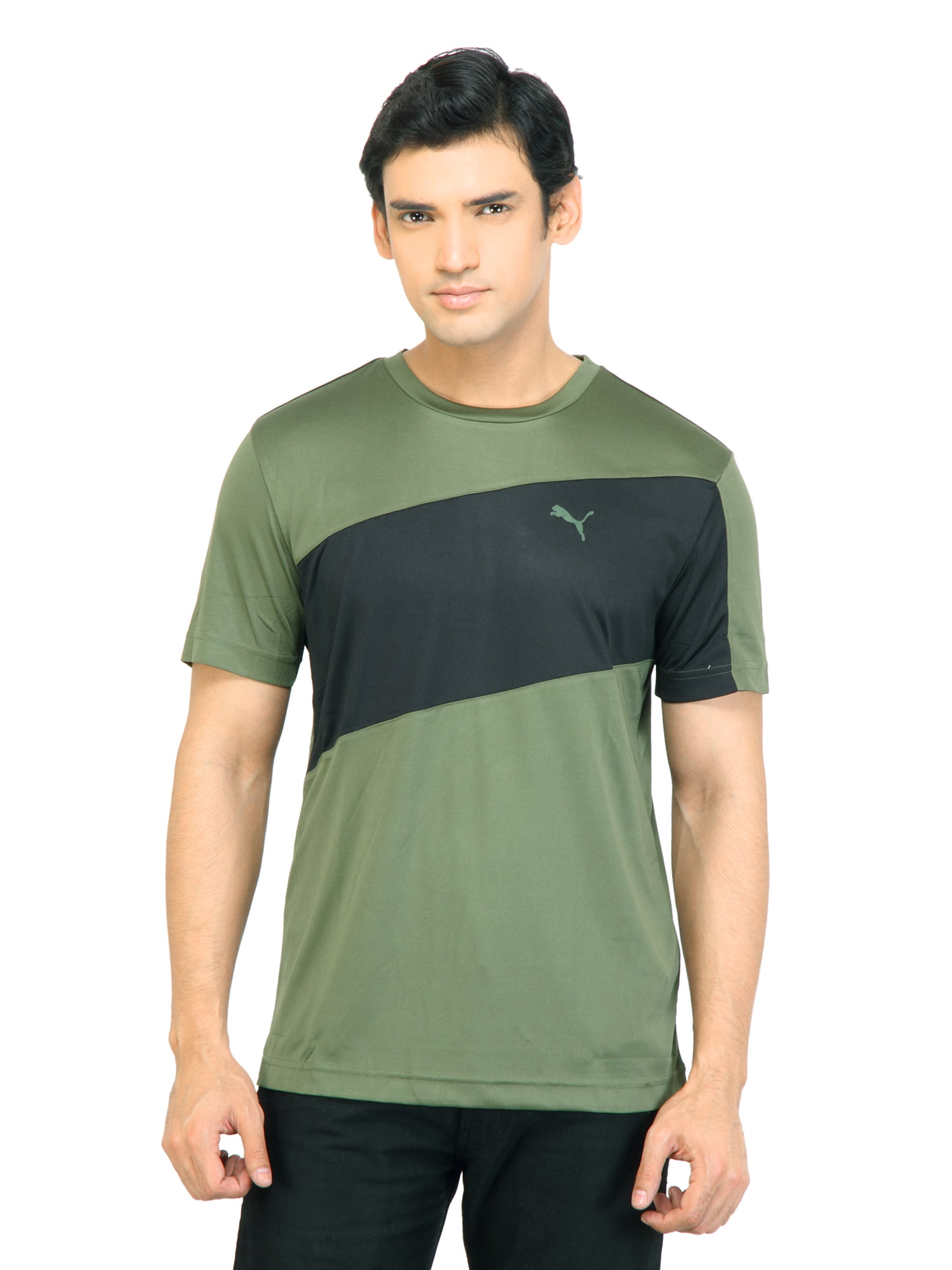 Puma Men Team SS Chive-Olive Tshirts