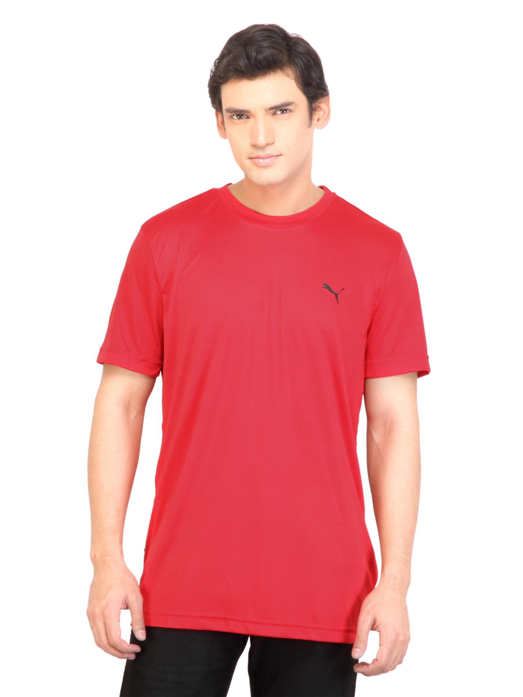 Puma Men Team Essential  lollipop-Red Tshirts