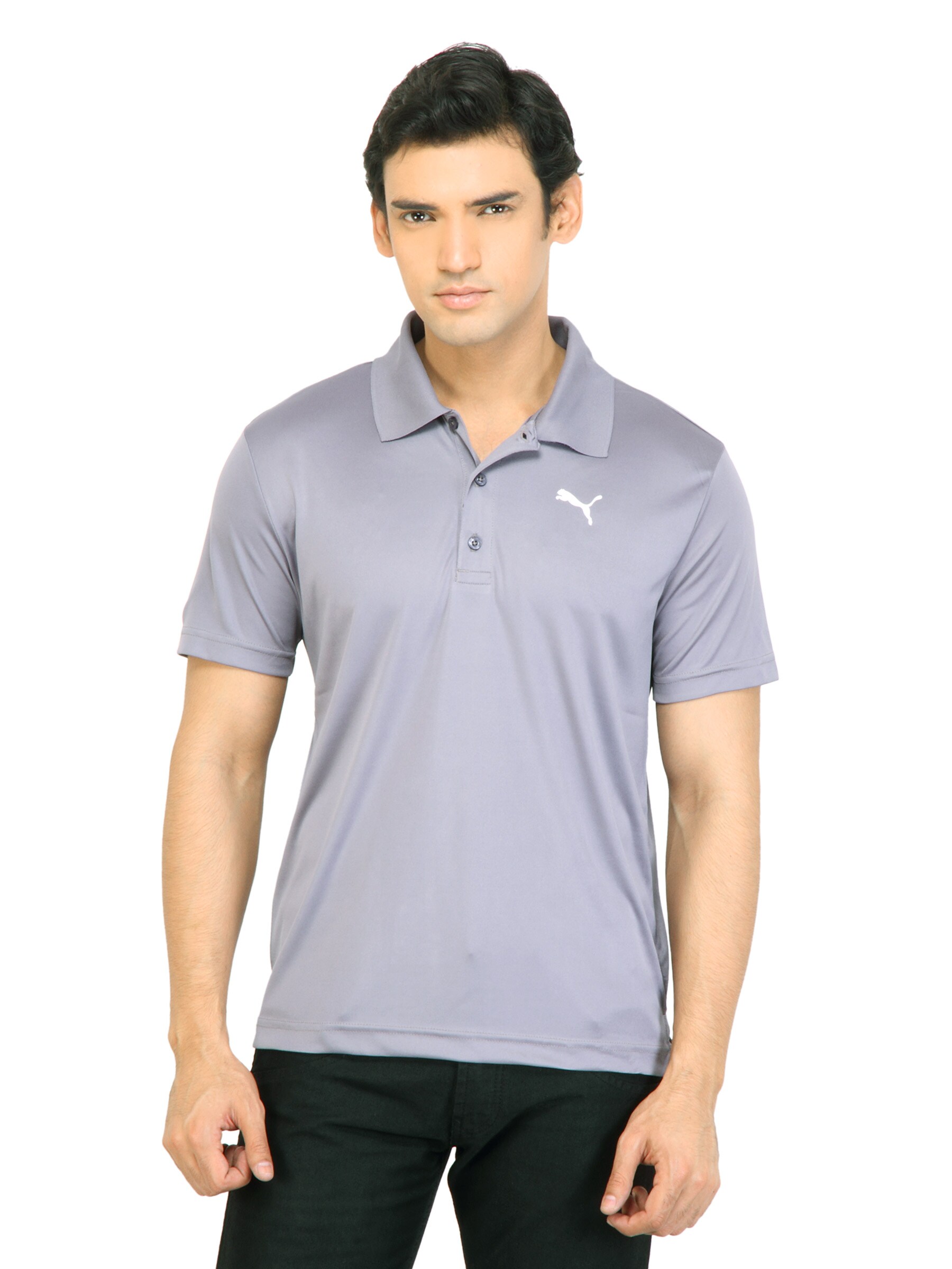 Puma Men Team Essential Moonlight Steelblue Polo Tshirts