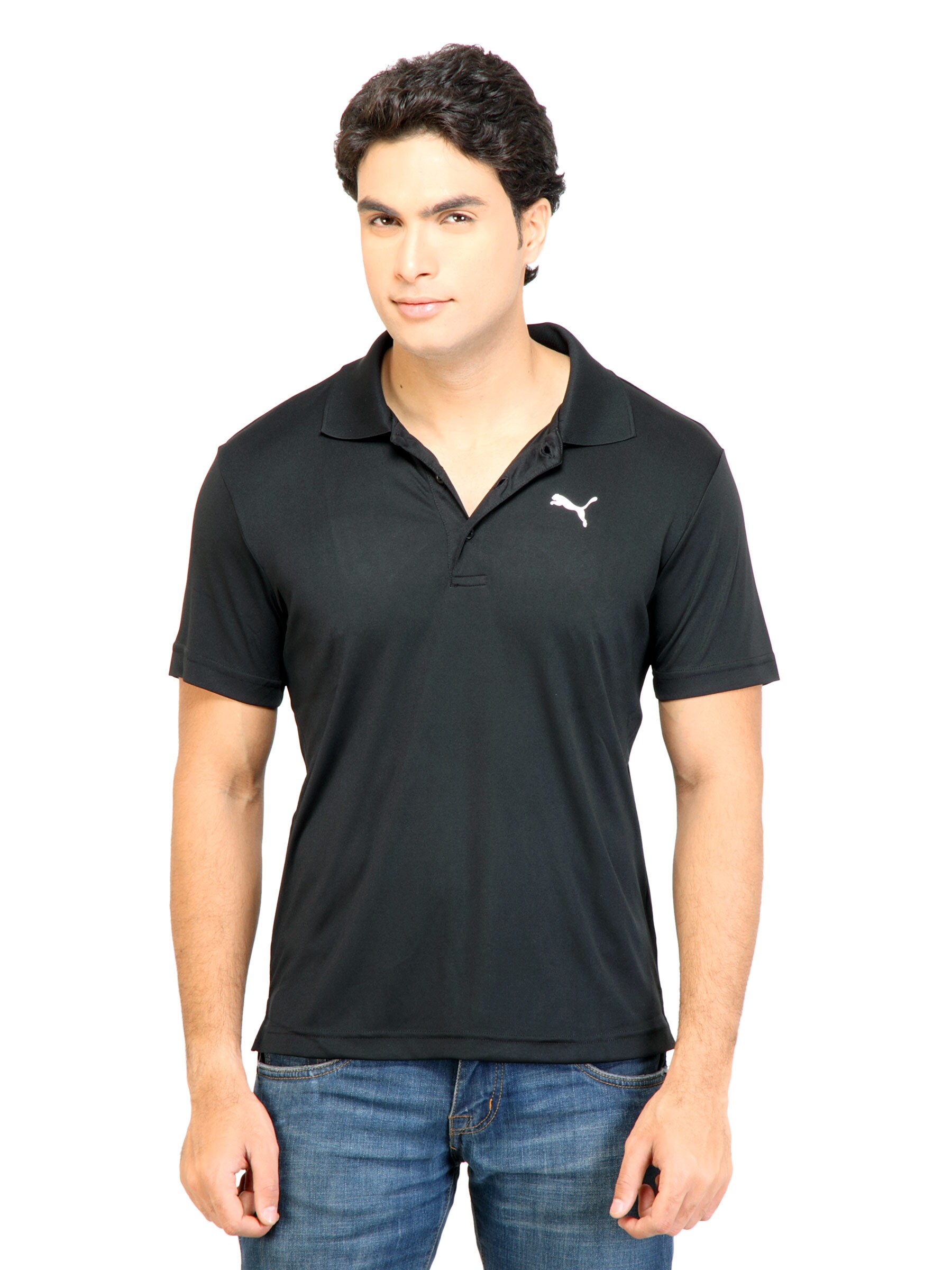 Puma Men Team Essential Polo Black Tshirts