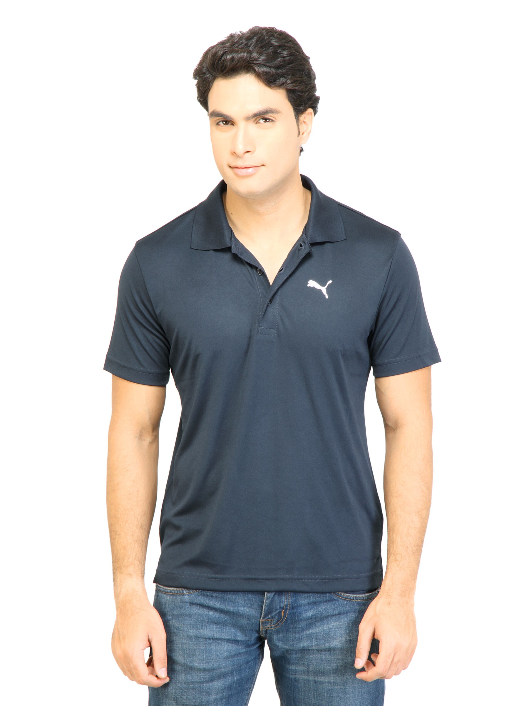 Puma Men Team Essential Polo Navy Blue Tshirt