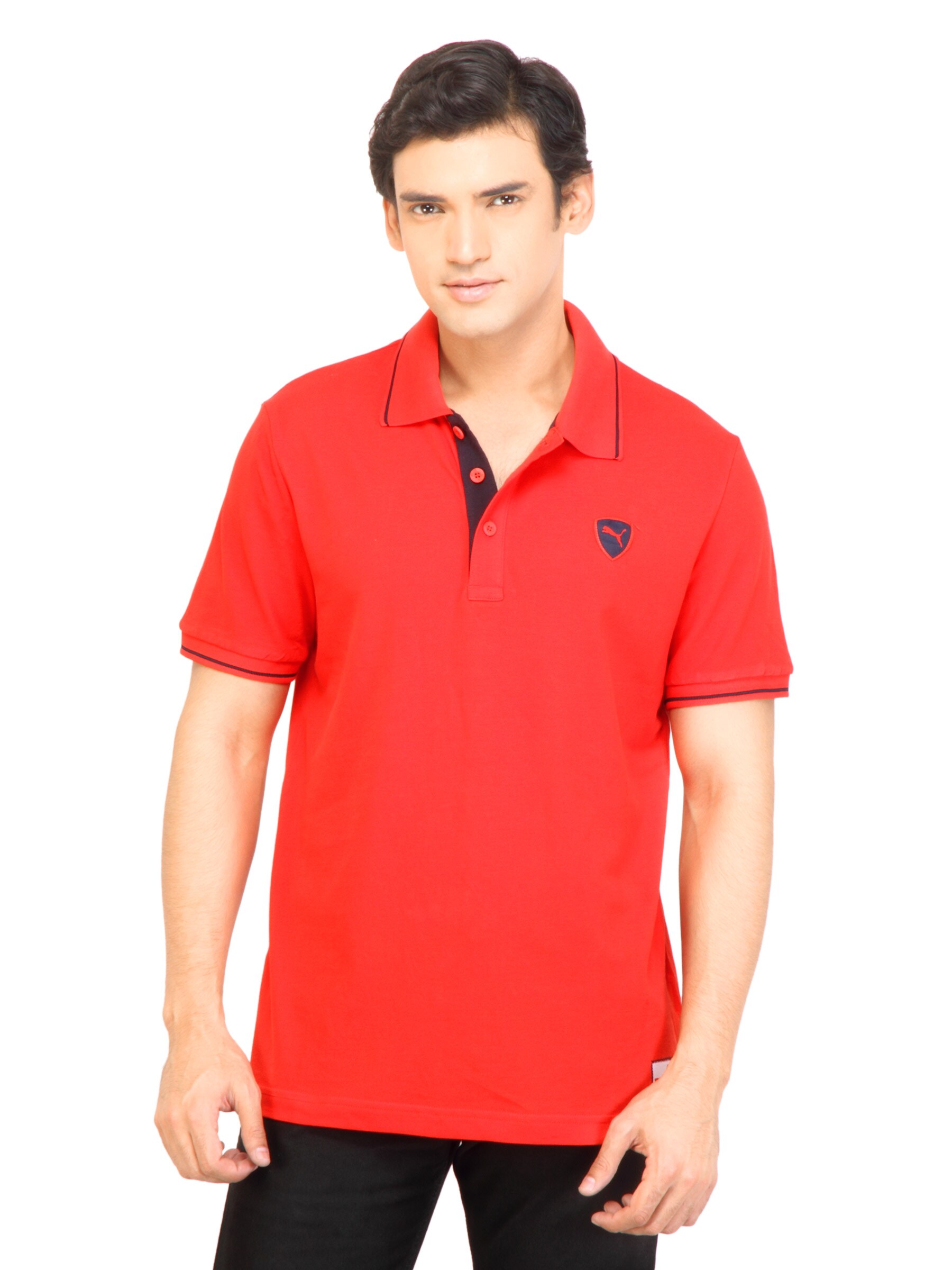 Puma Men GP Buddh Logo Polo Red Tshirts