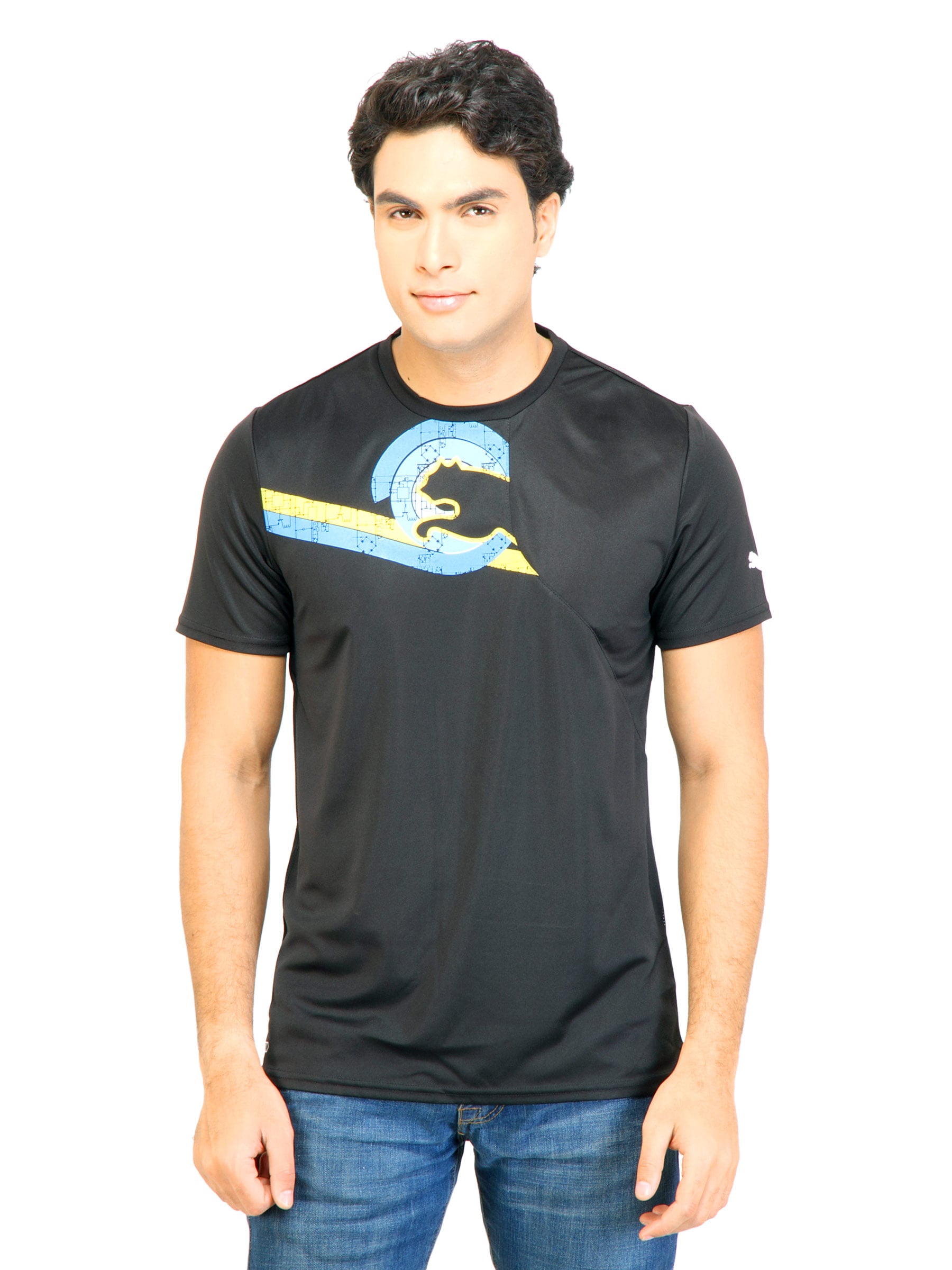 Puma Men  Powercat Graphic Black Tshirts