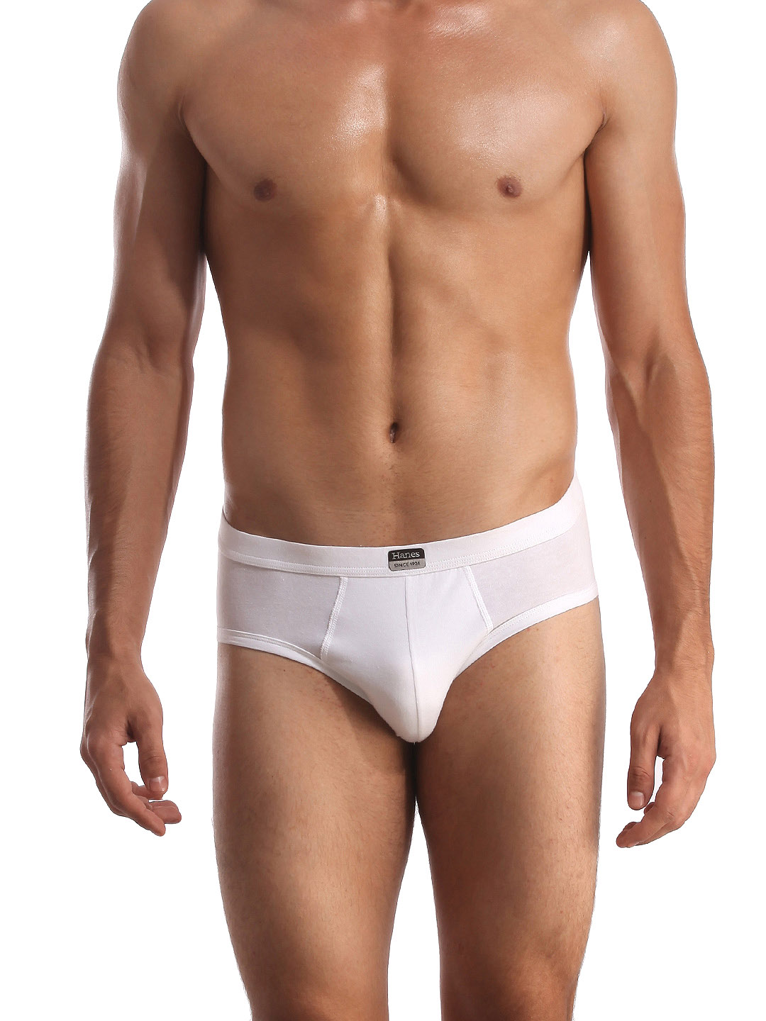Hanes Men White Ultimate Duo Dry Cotton Stretch Hip Briefs