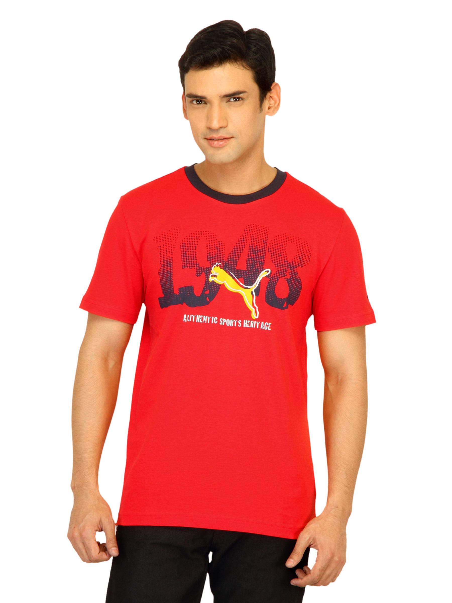 Puma Men Graphic Print Red Tshirt