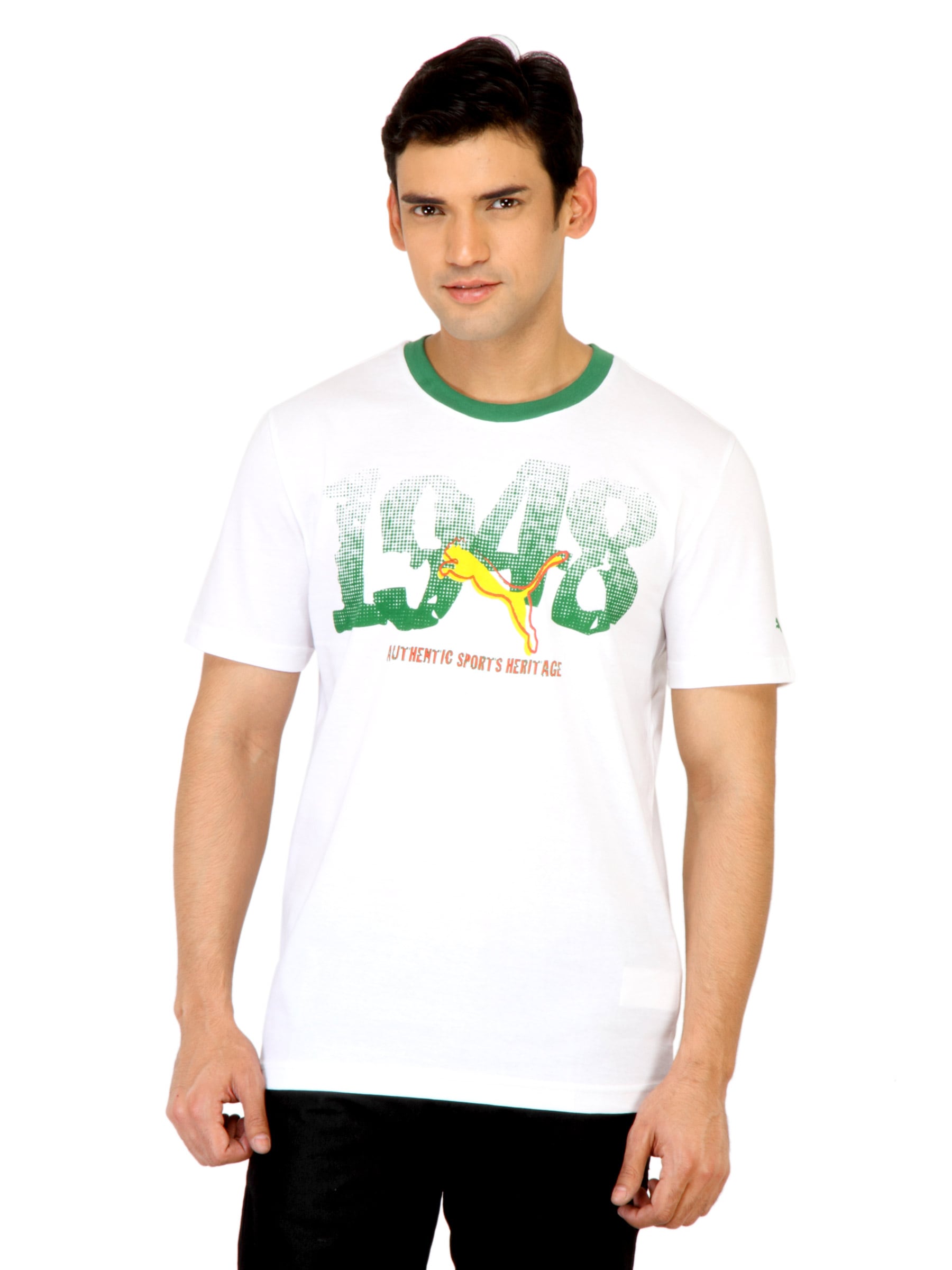 Puma Men Graphic Print White Tshirt