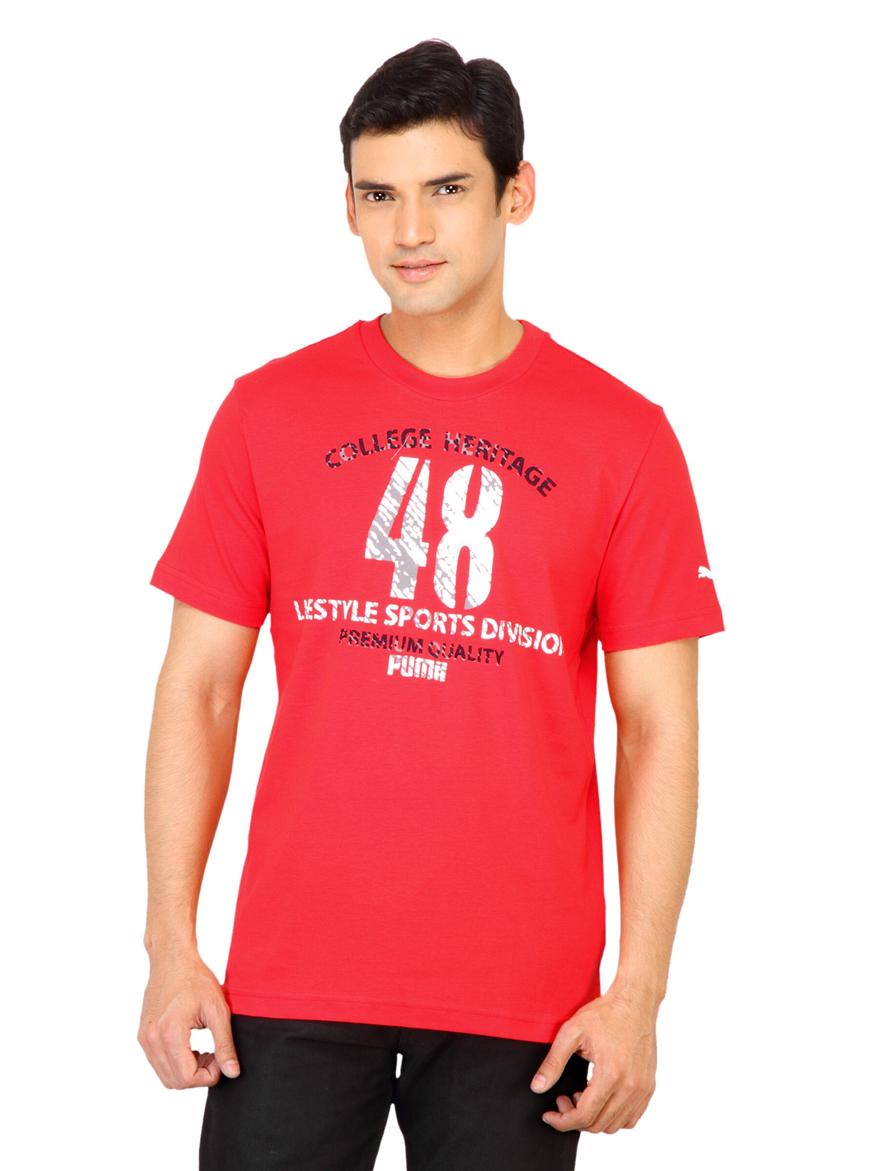 Puma Men Graphic Print Red Tshirt