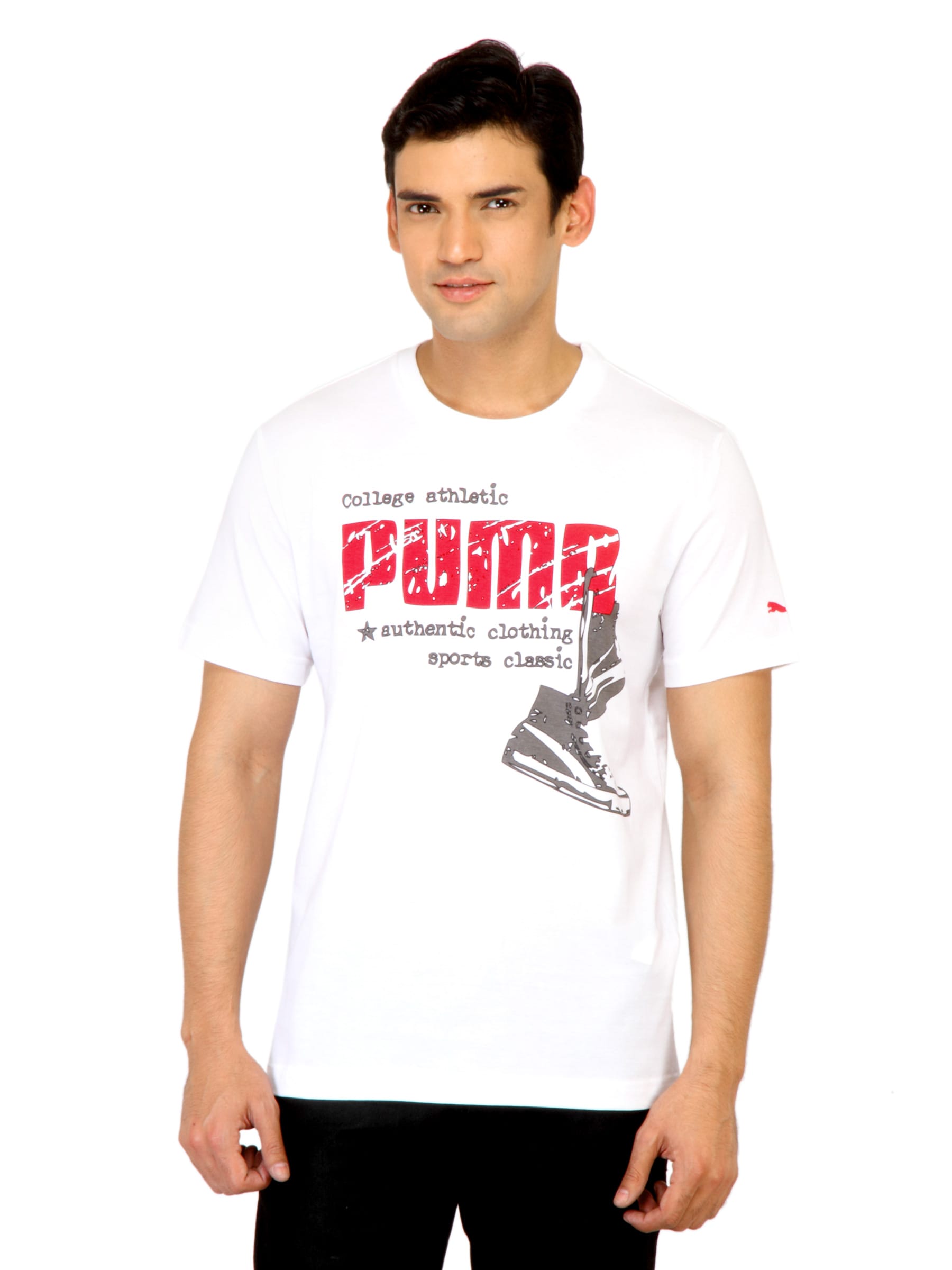 Puma Men College  Athletic White  Tshirt