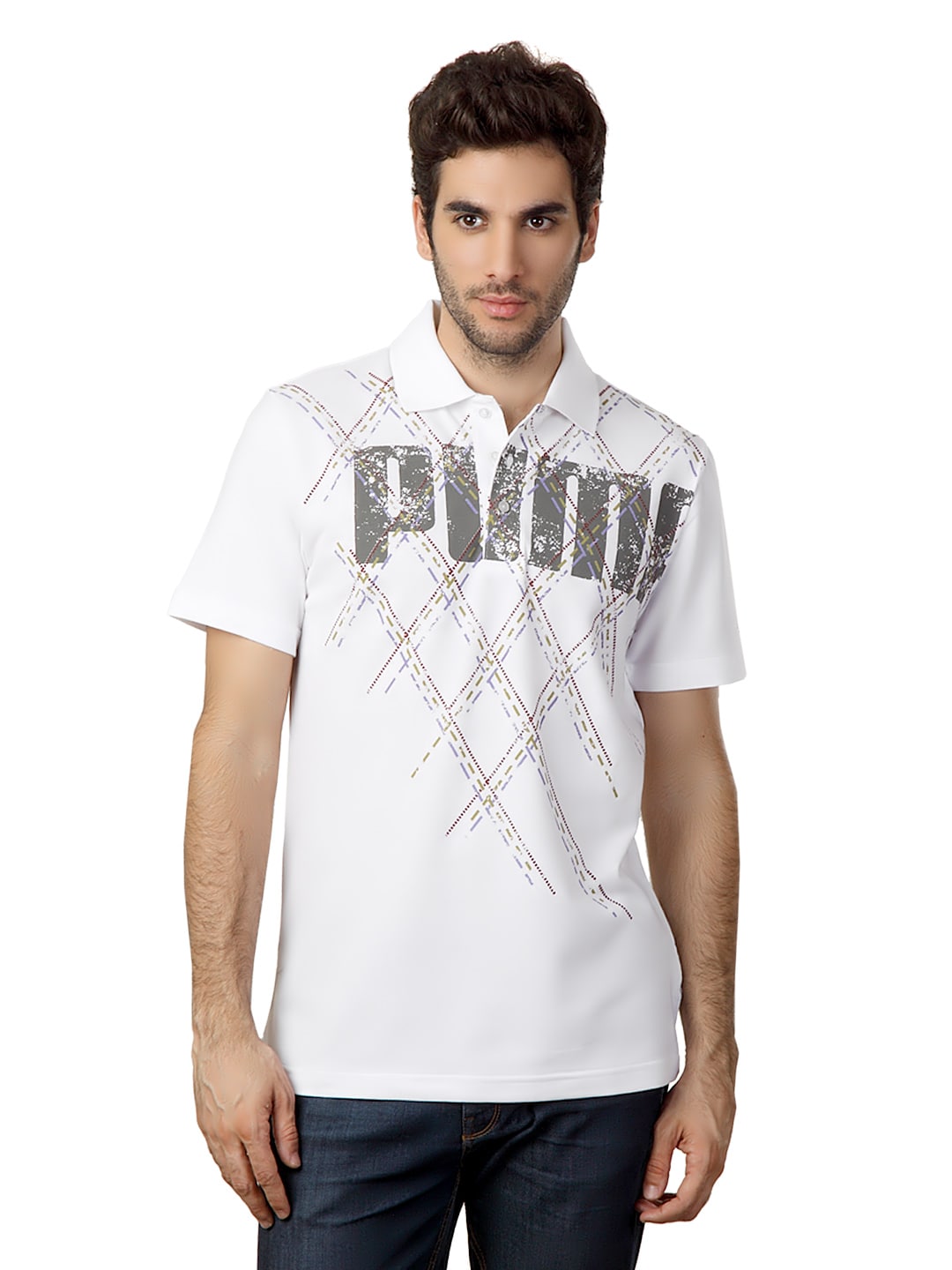 Puma Men White Grafitti T-shirt