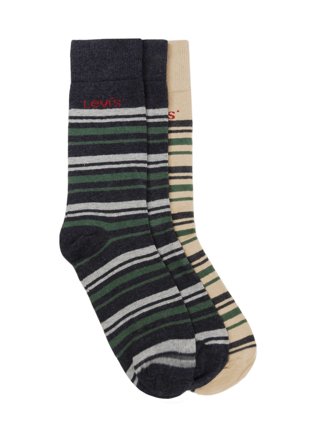 Levis Men Scottish Stripes Flat Knit Pack of 3 Socks