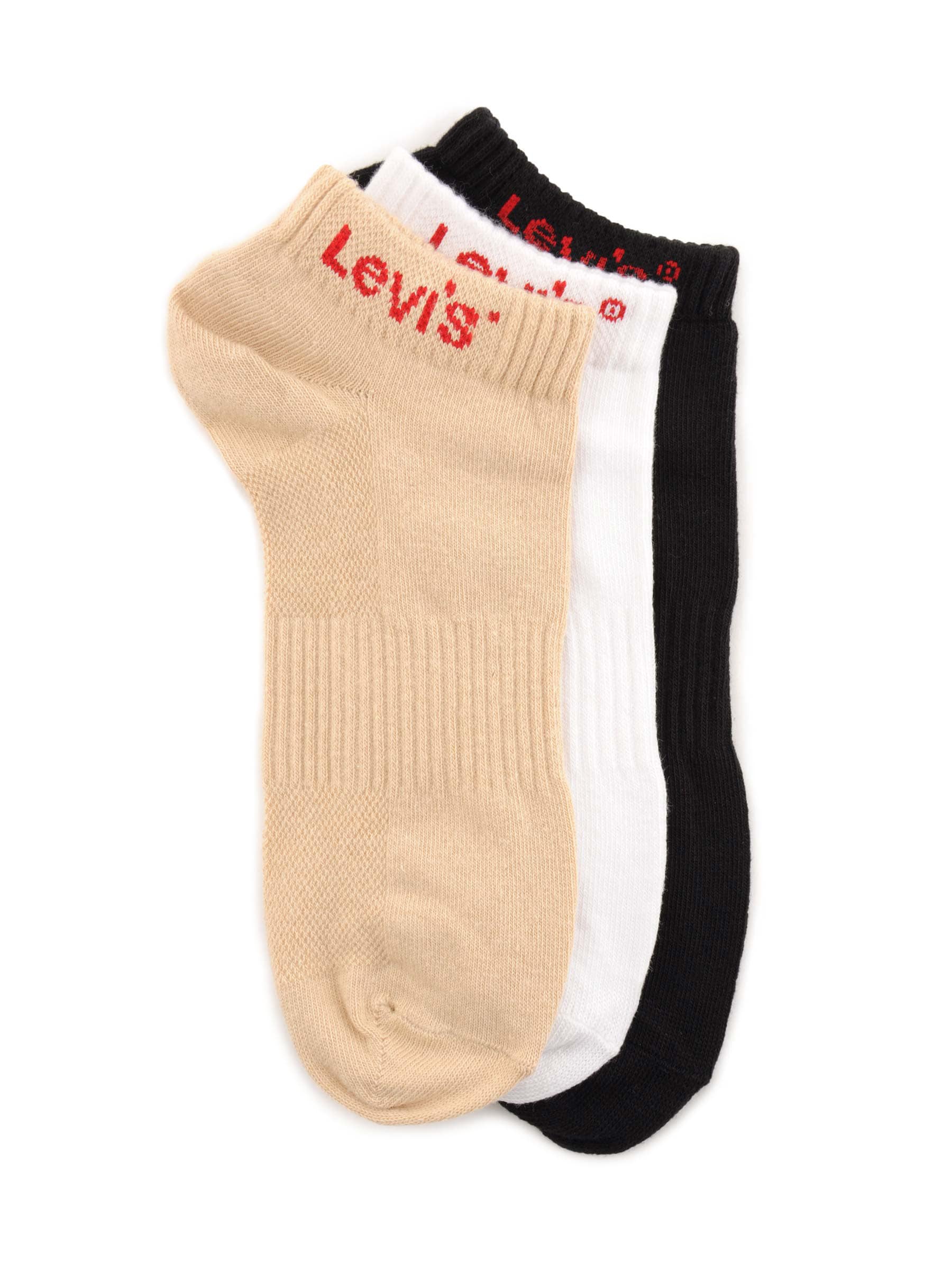 Levis Men Trainer Liner Flat Knit Pack of 3 Socks