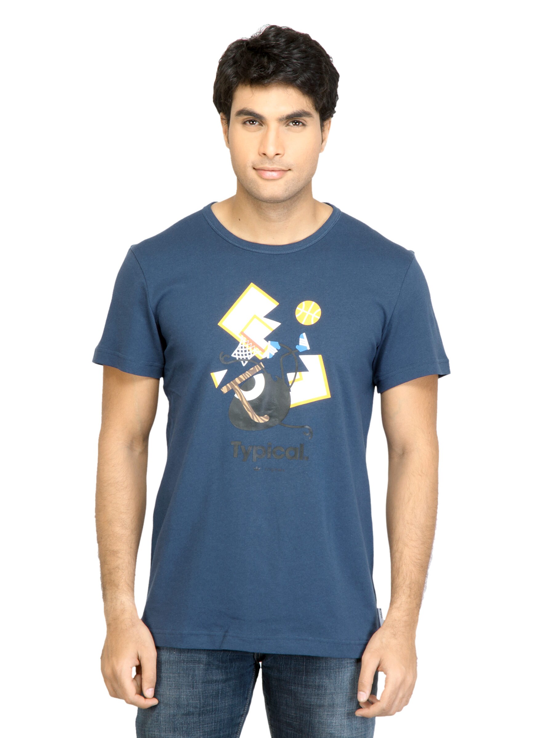 ADIDAS Originals Men Graphic Blue Tshirt