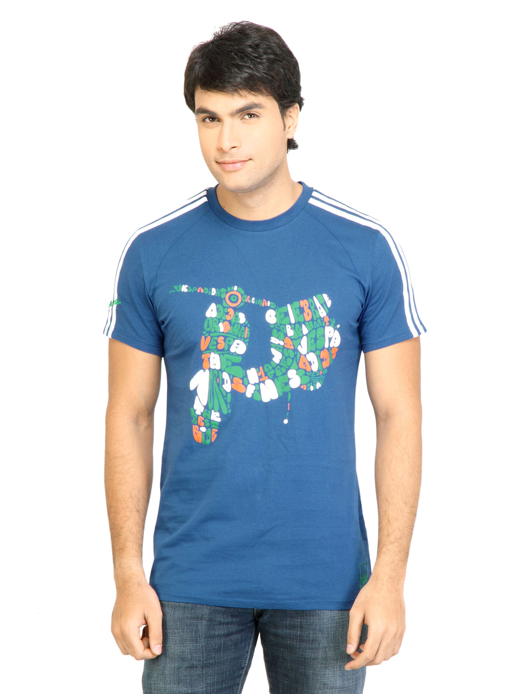 ADIDAS Originals Men Vespa Graphic Blue Tshirt