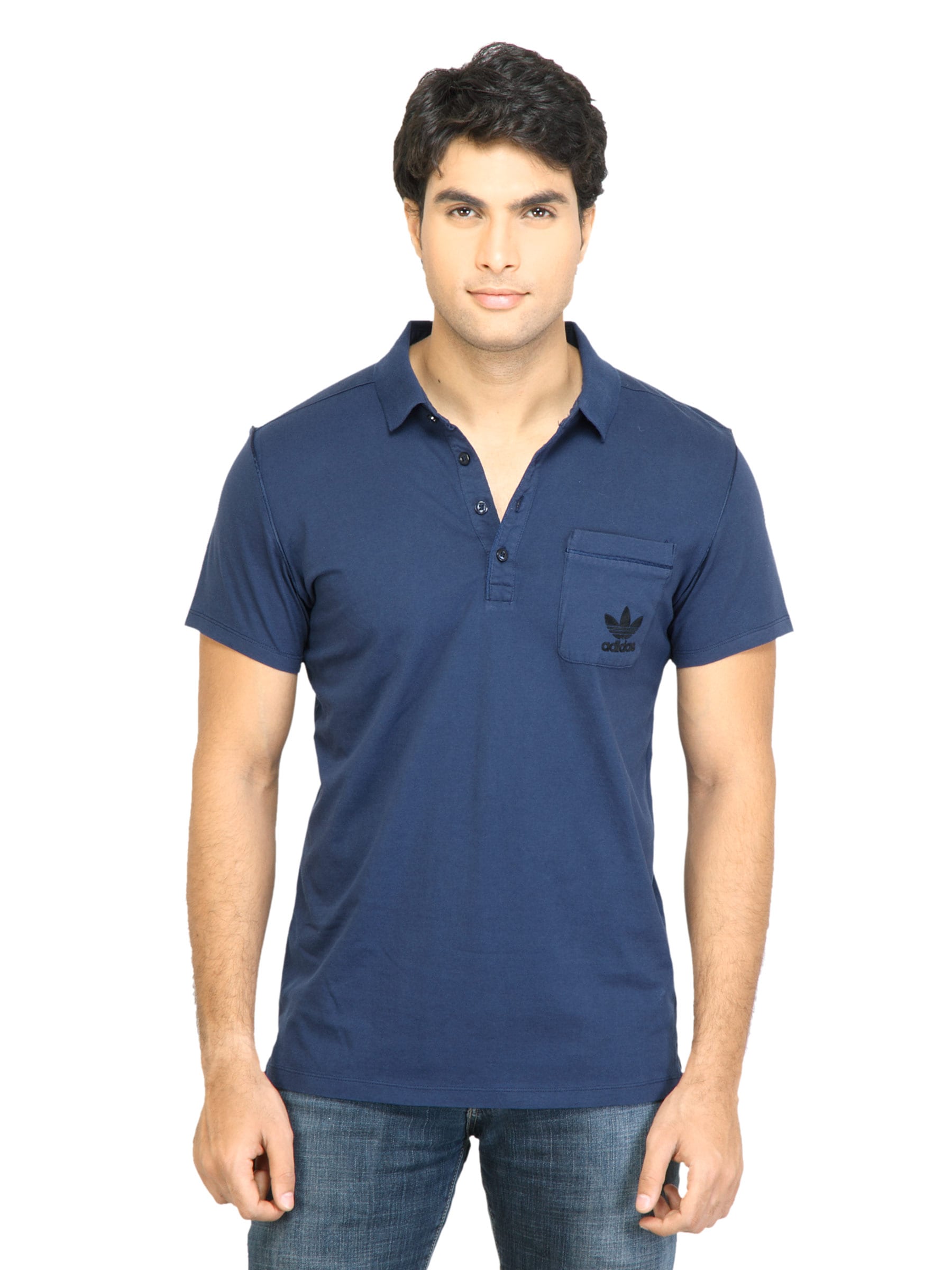 ADIDAS Originals Men  Polo Navy Blue Tshirt