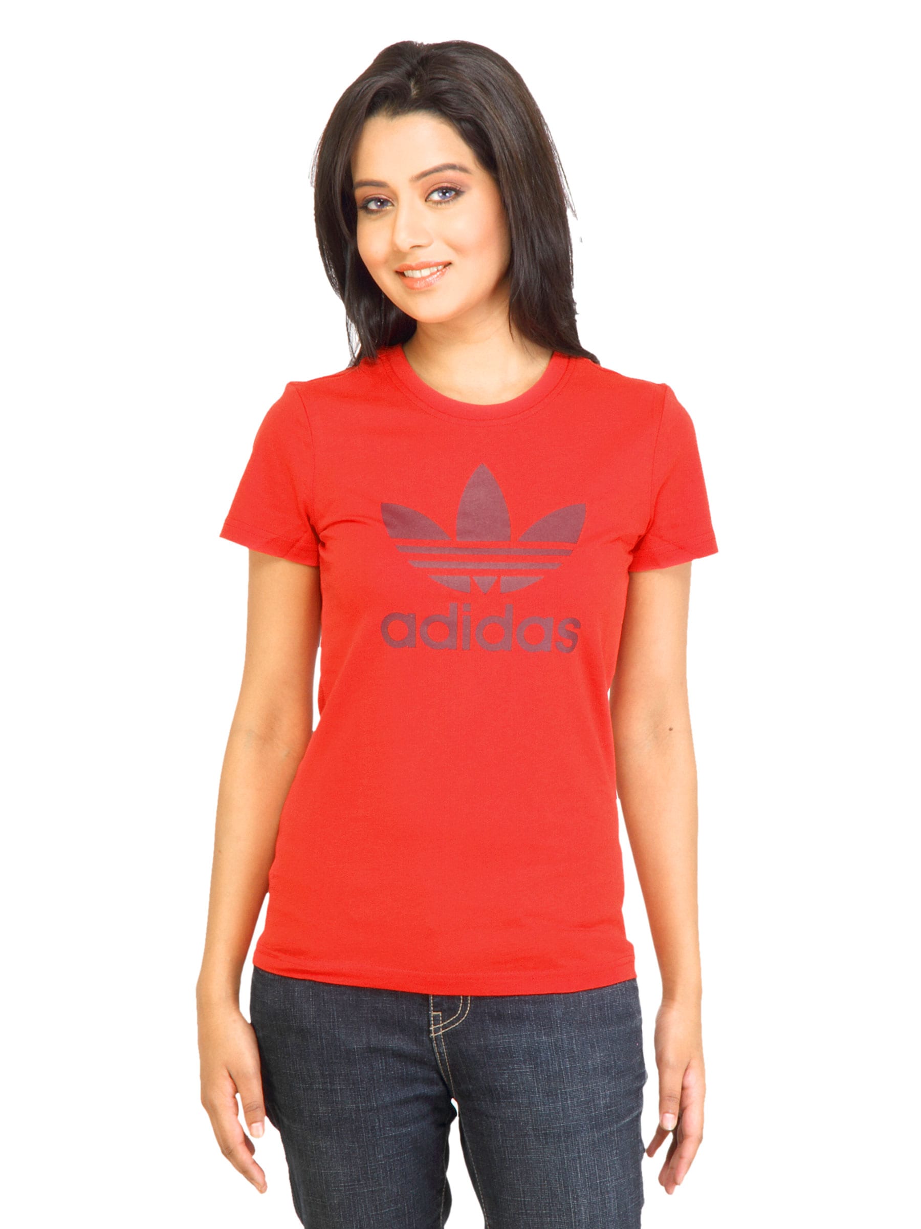 ADIDAS Originals Women Trefoil Red Tshirt