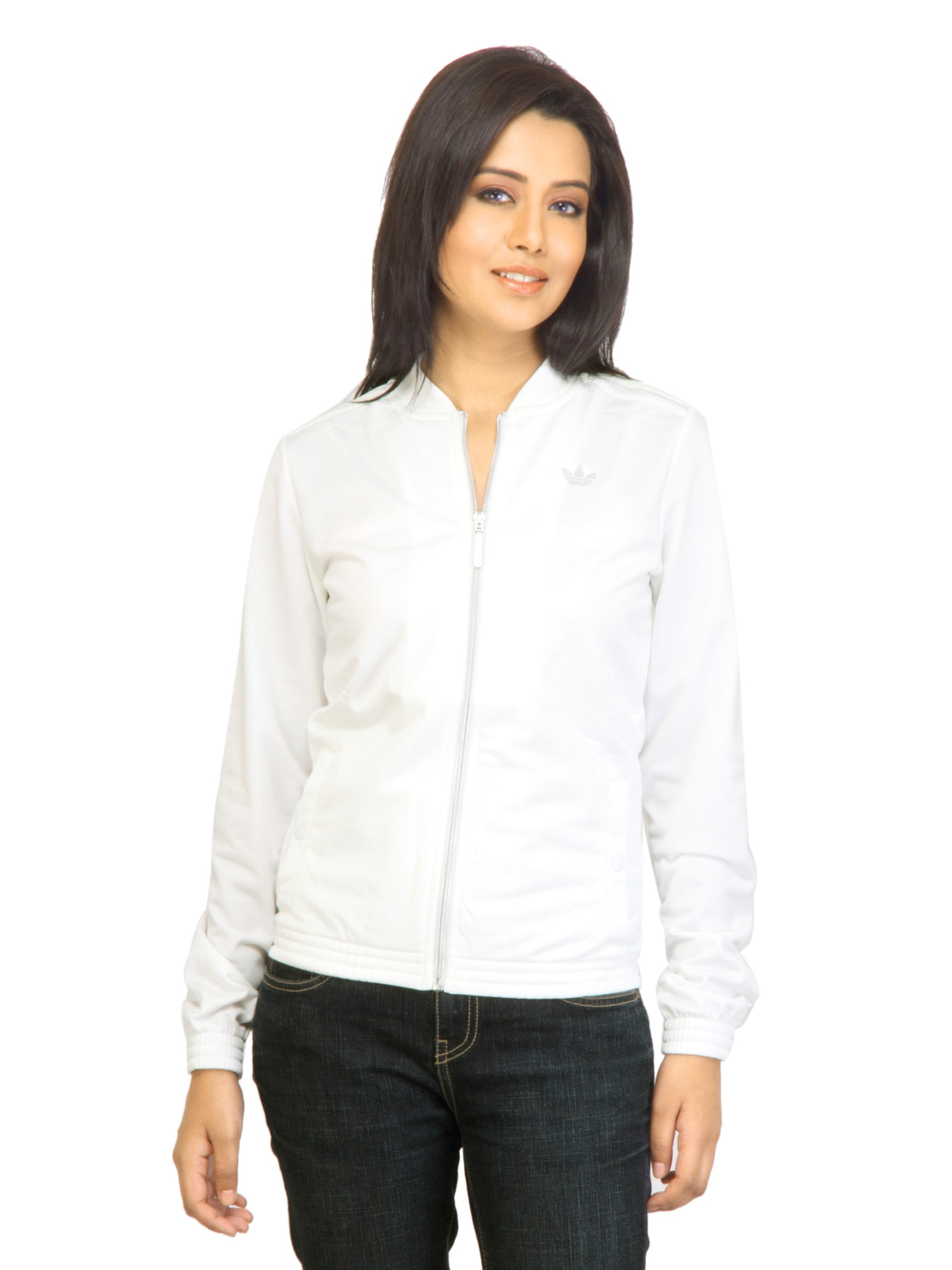 ADIDAS Originals Women F Night Logo TT White Jacket