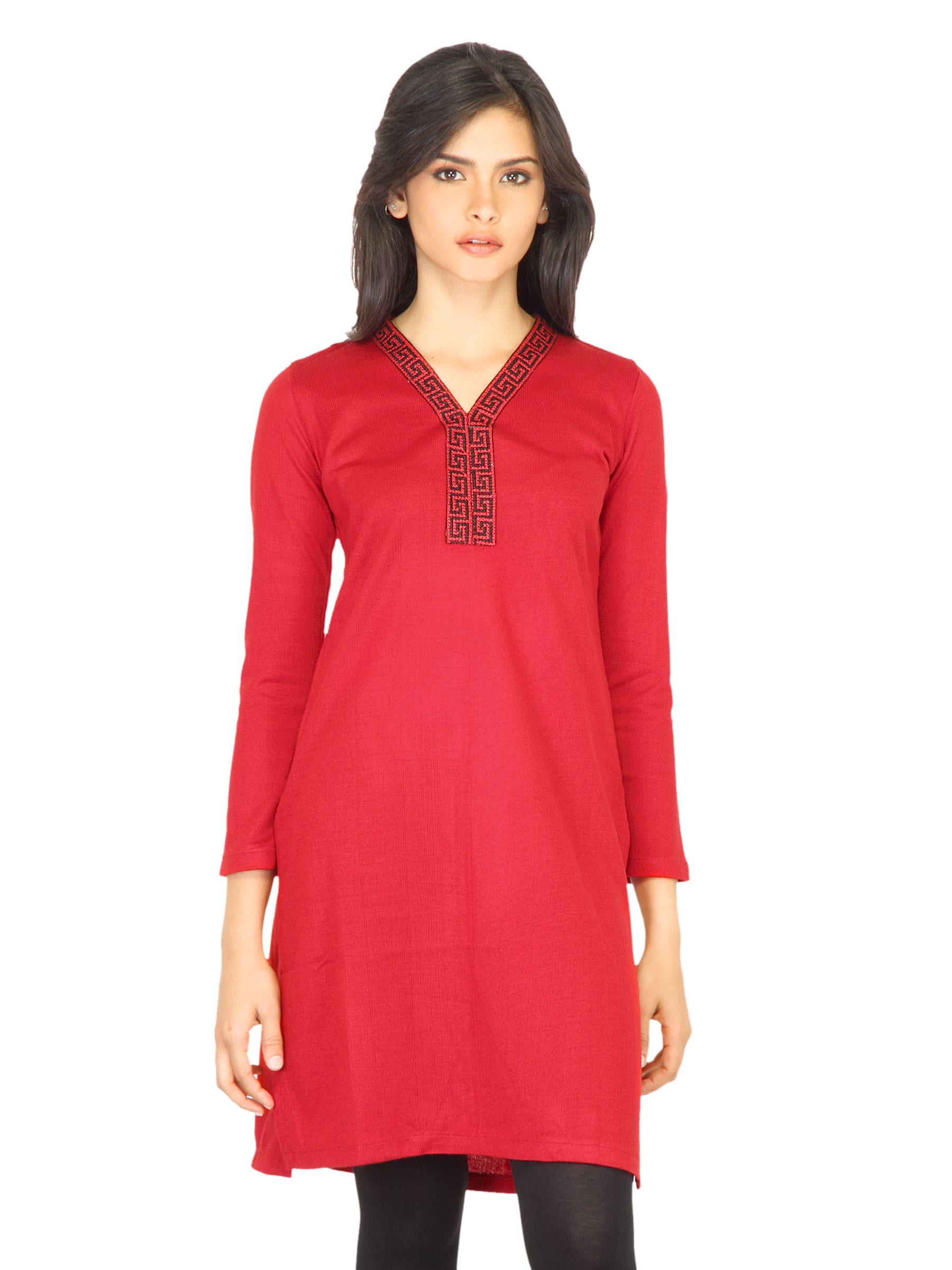 Aurelia Women Solid Red Kurta