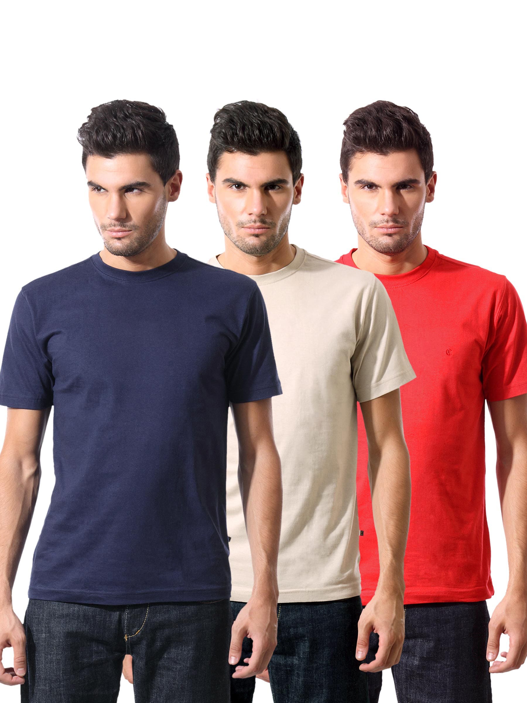 Campbell Men Pack of 3 Solid Tshirts