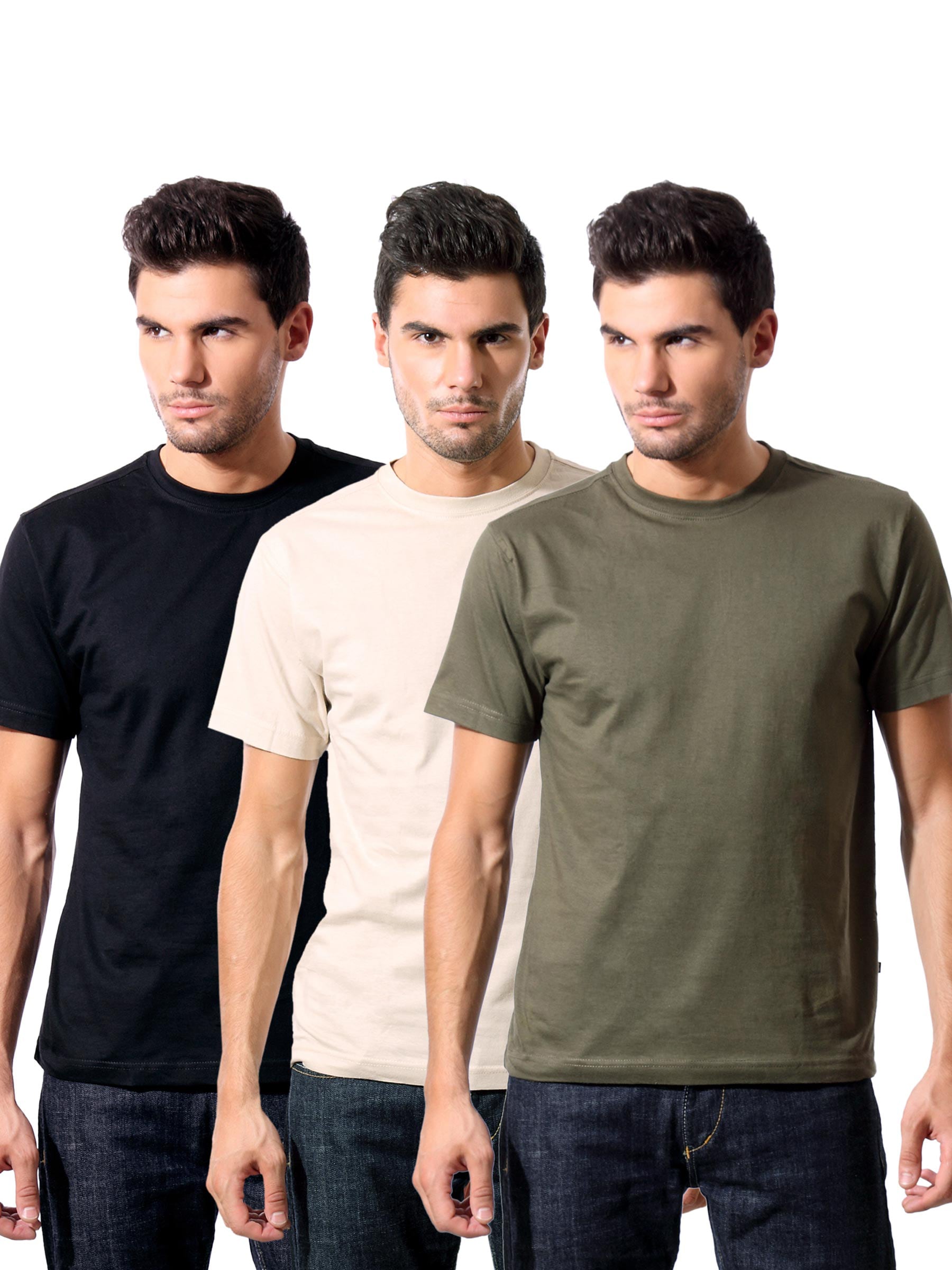 Campbell Men Pack of 3 Solid T- Shirts