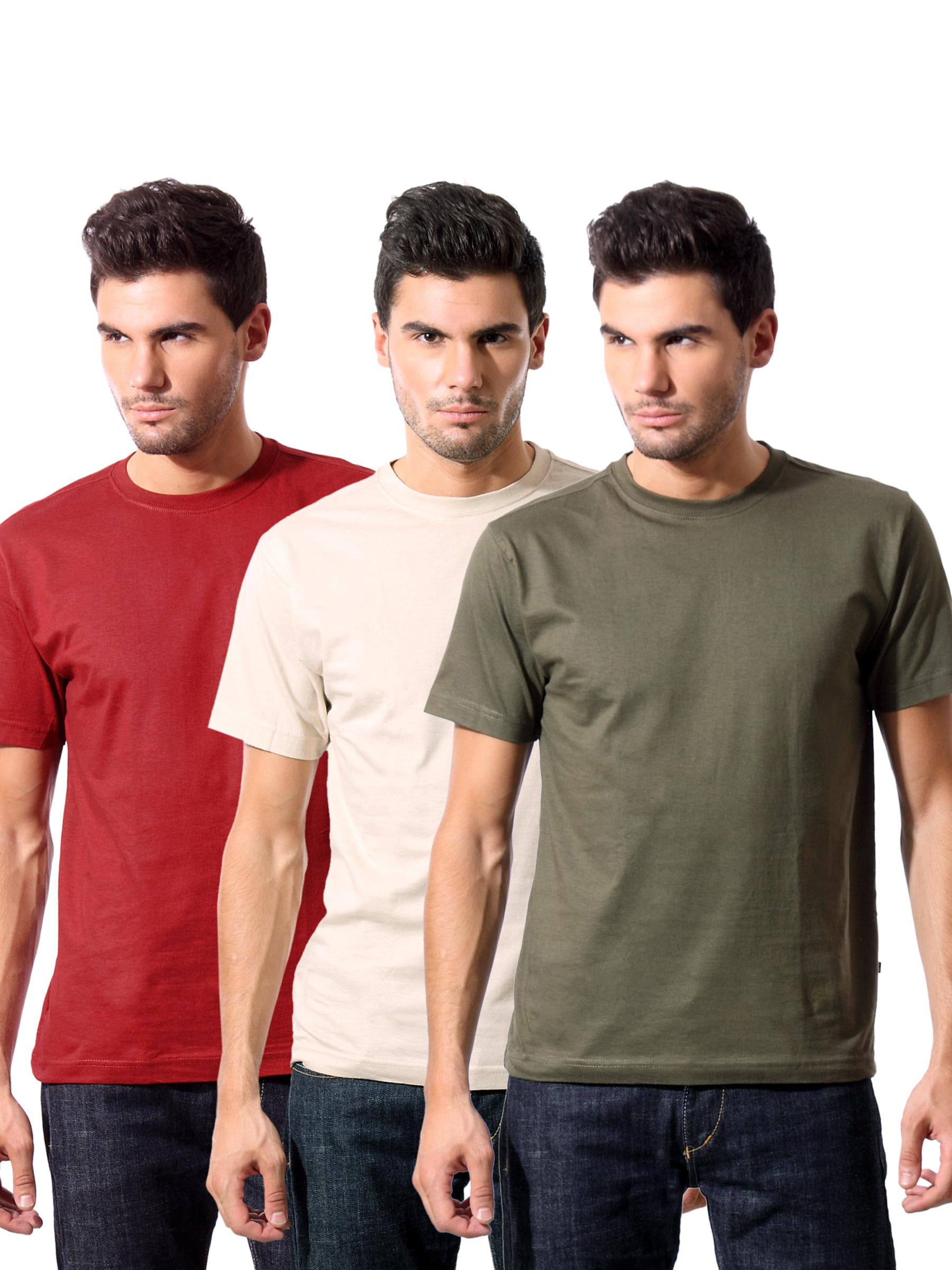 Campbell Men Pack of 3 Solid Tshirts